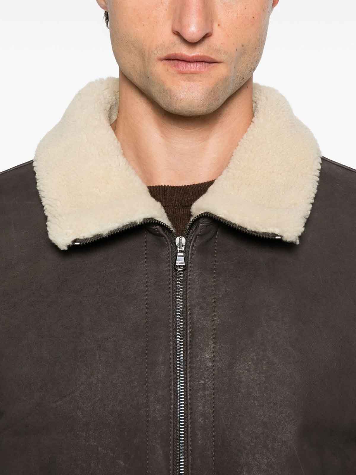 Barba Napoli Rich Brown Sheepskin Jacket In Brown
