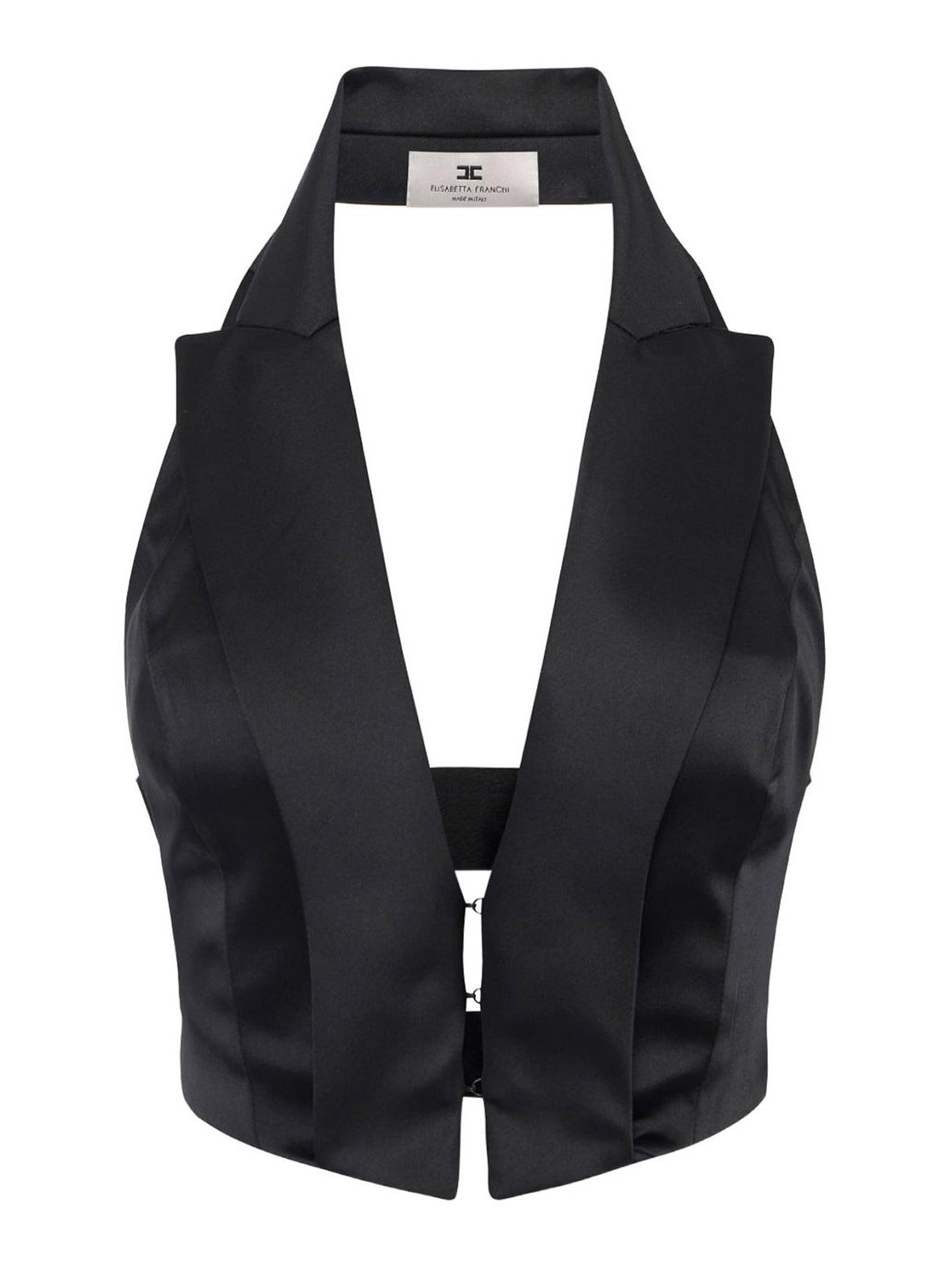 Elisabetta Franchi Halter-neck Blouse In Black