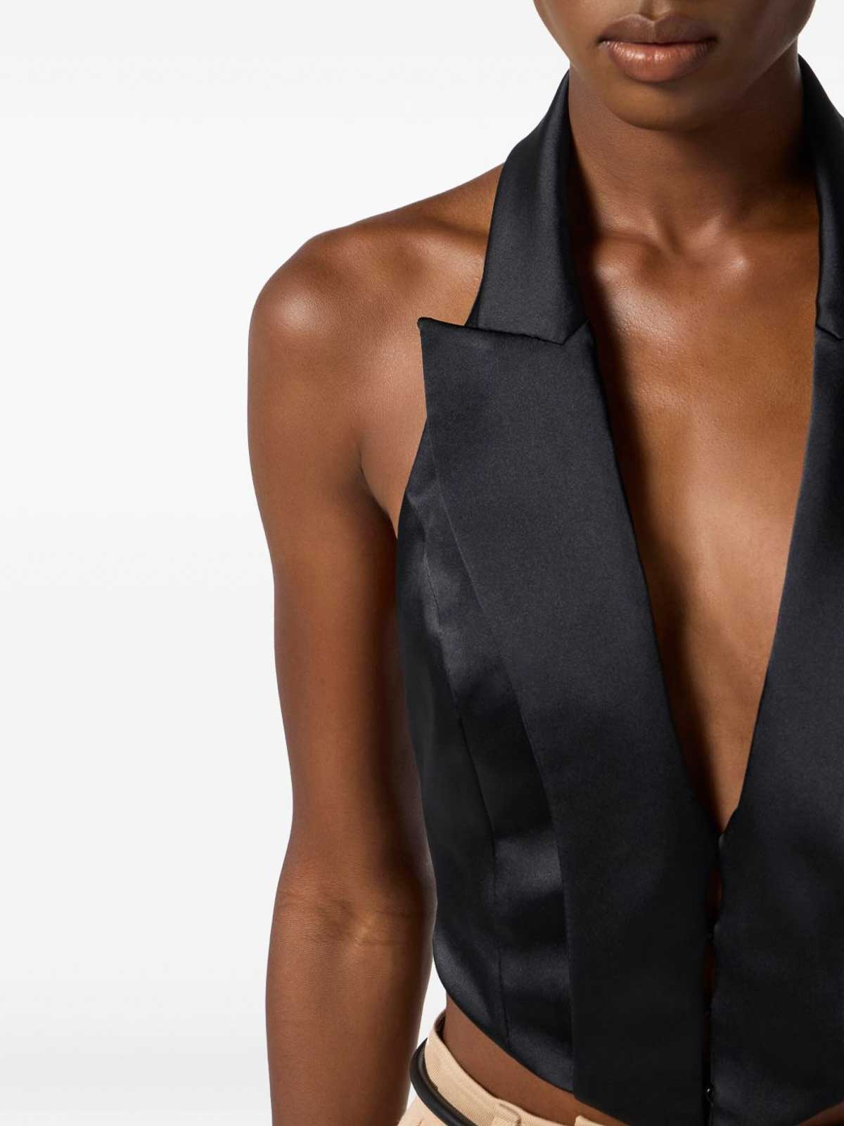 Elisabetta Franchi Halter-neck Blouse In Black