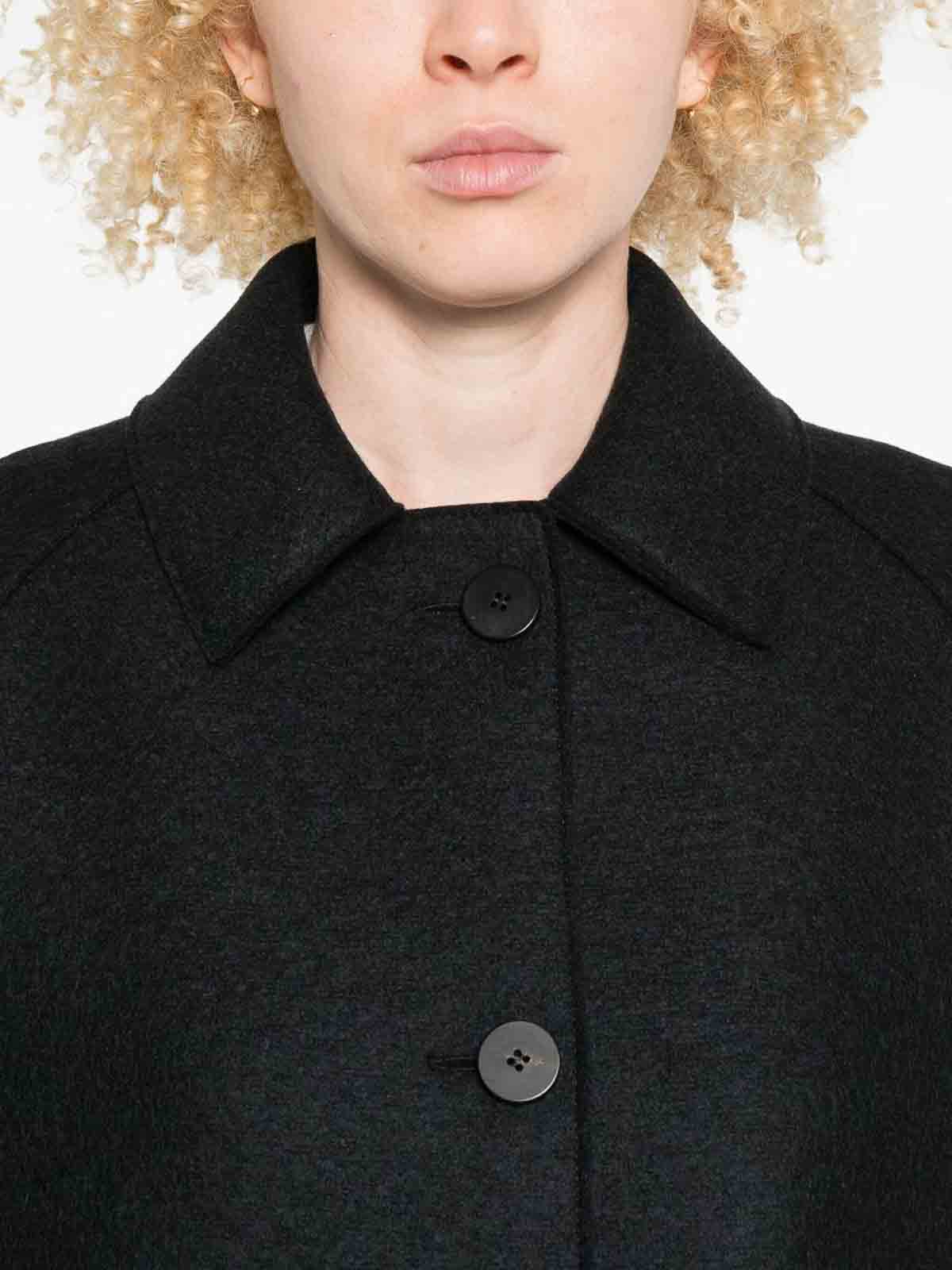 Harris Wharf London Short Structured Coat With Classic Collar In Blue