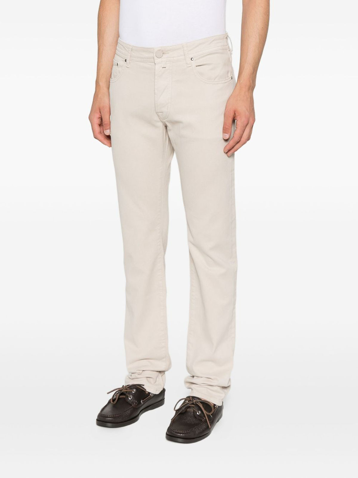 Jacob Cohen Button-fly Trousers In Gray