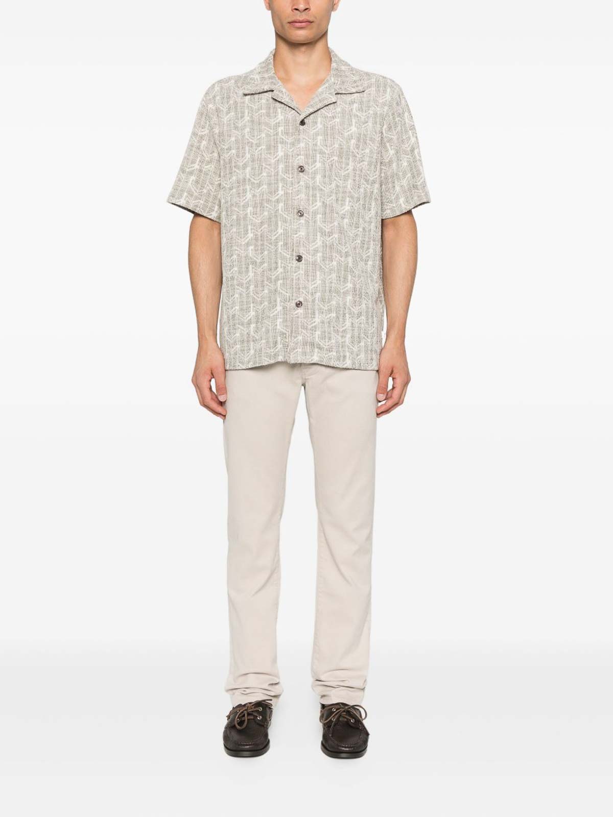 Jacob Cohen Button-fly Trousers In Gray