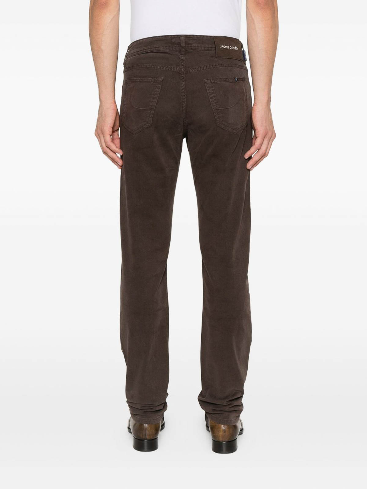 Jacob Cohen Button-fly Trousers In Brown