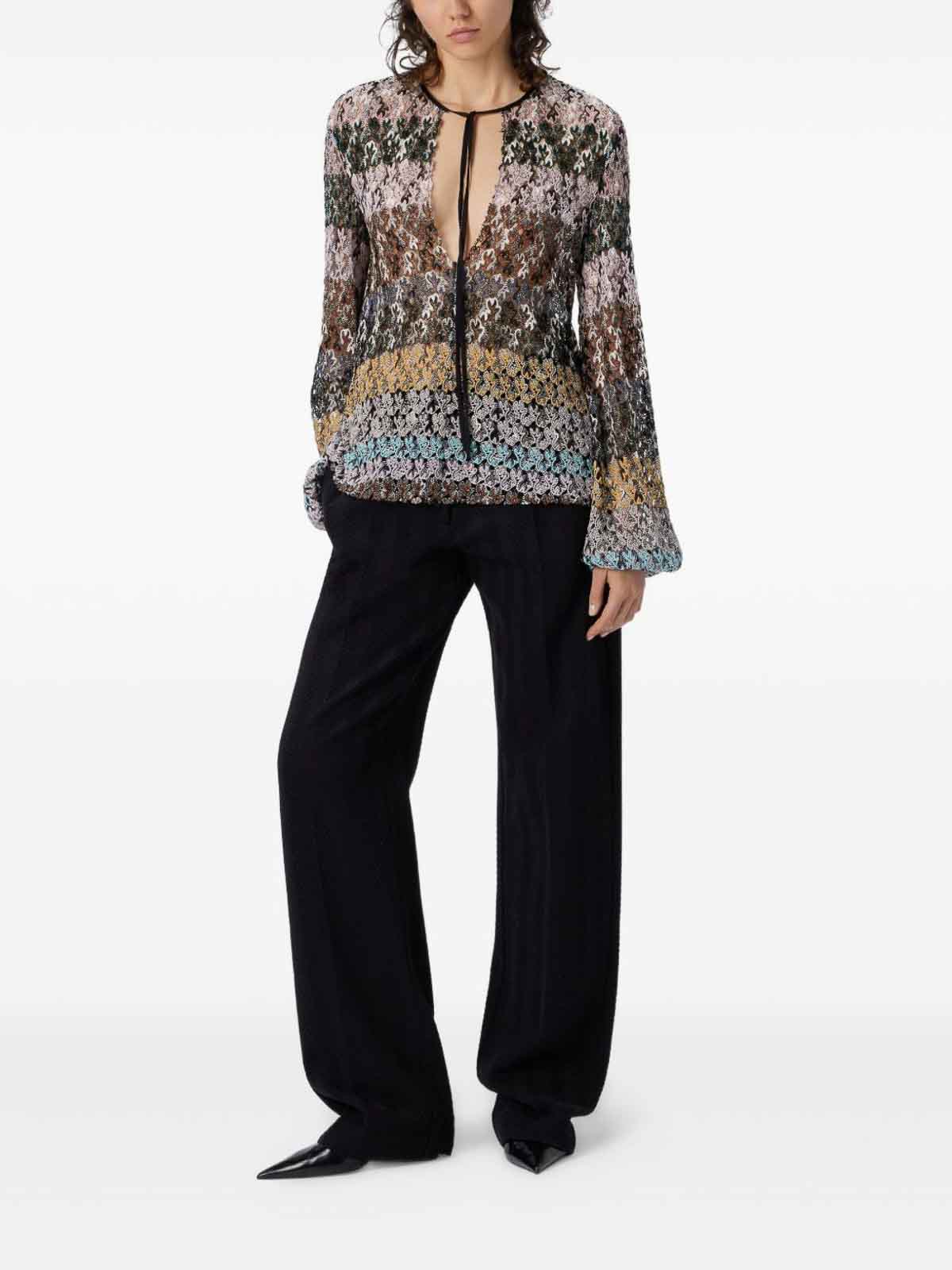 Missoni Multicolored Lace Blouse In Multi