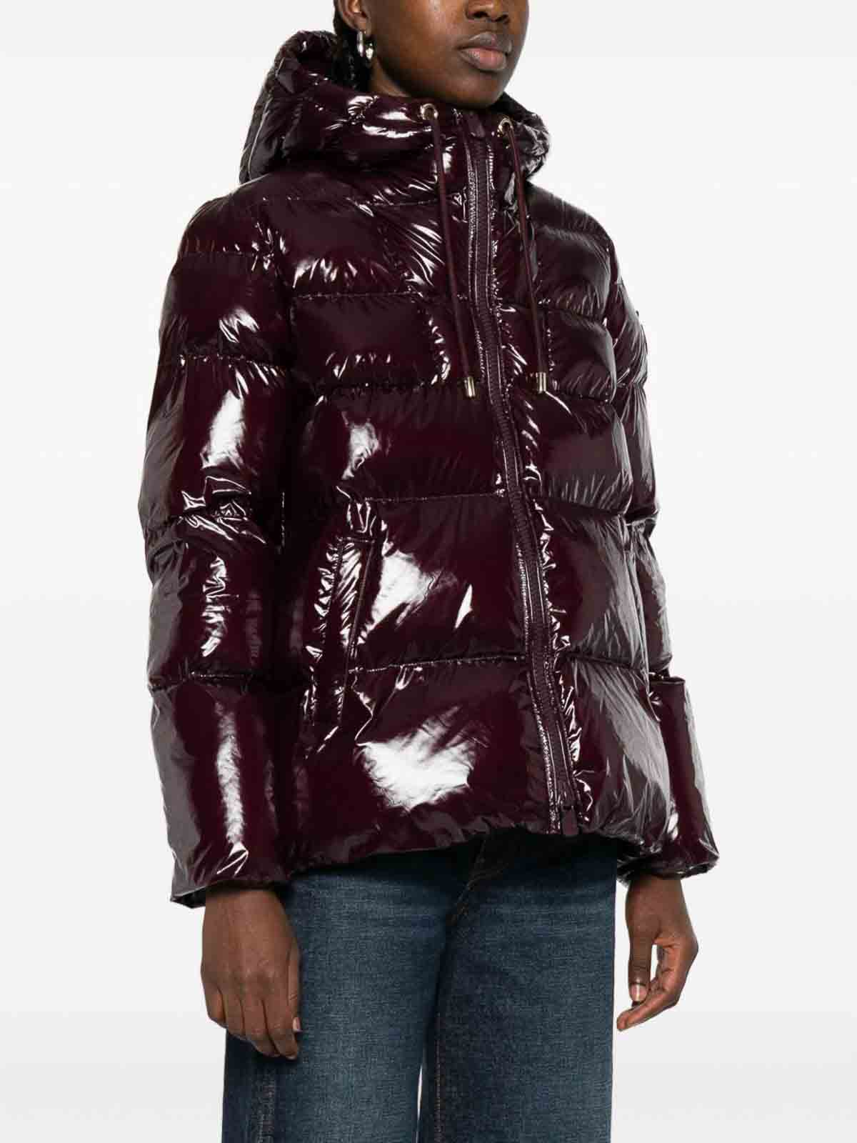Pinko Short Down Jacket In Red