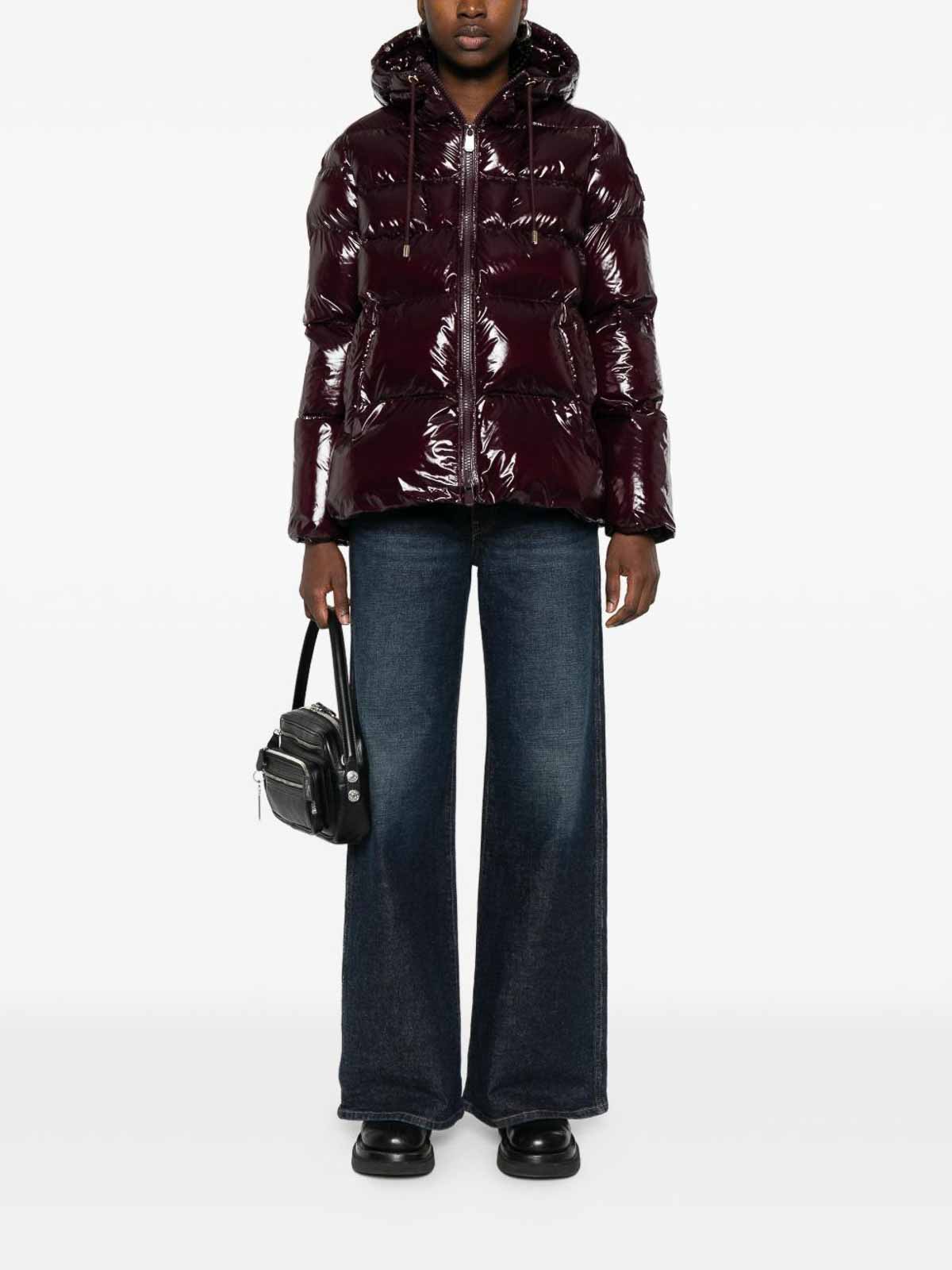 Pinko Short Down Jacket In Red