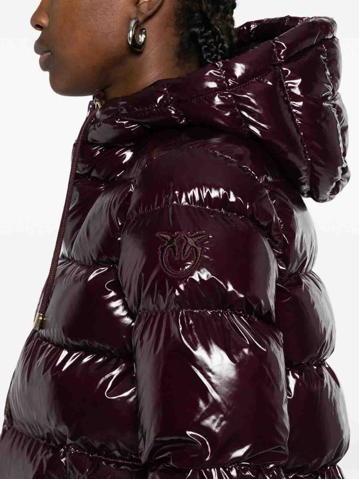 Pinko Short Down Jacket In Red