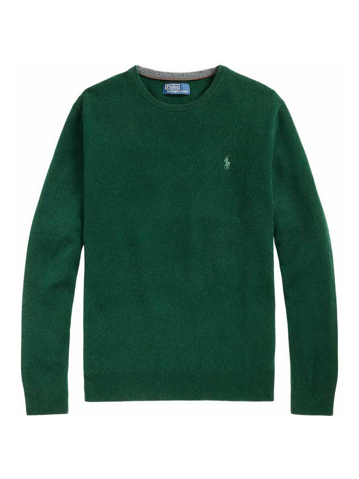 Polo Ralph Lauren Classic Crewneck Sweater In Deep Green In Green