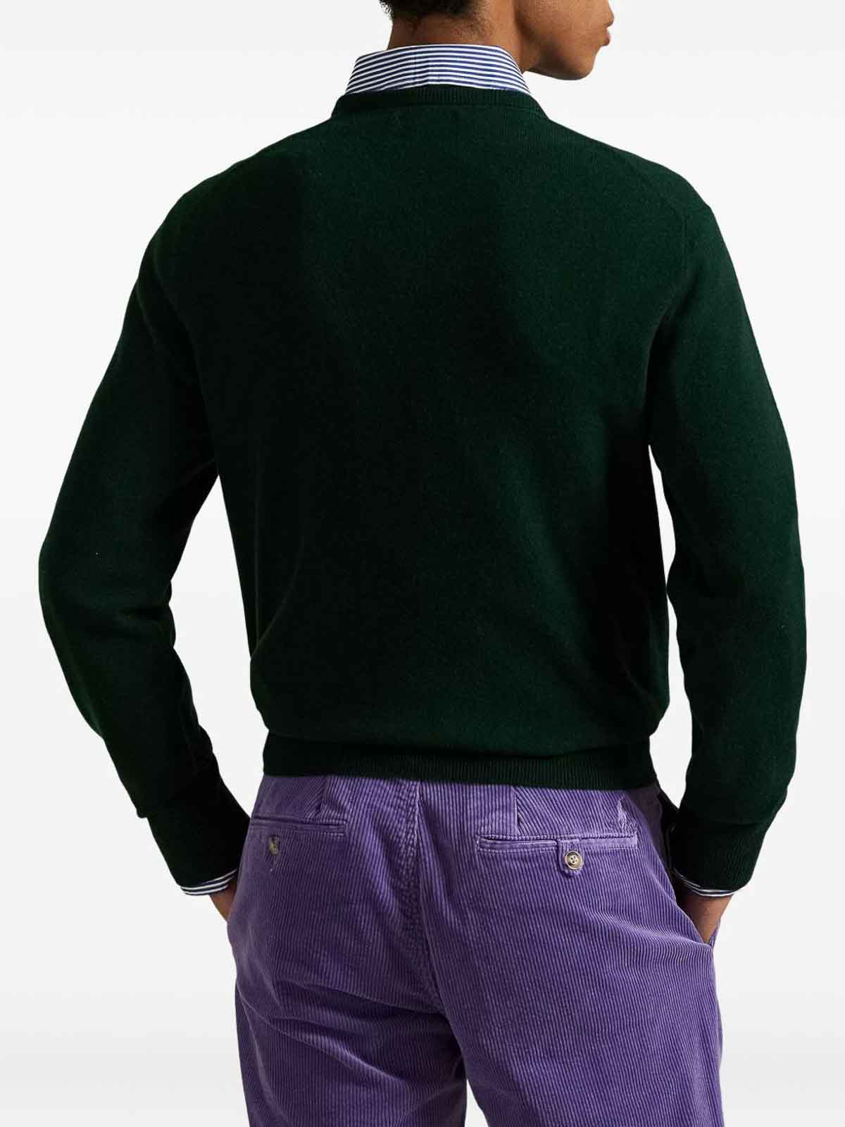 Polo Ralph Lauren Classic Crewneck Sweater In Deep Green In Green