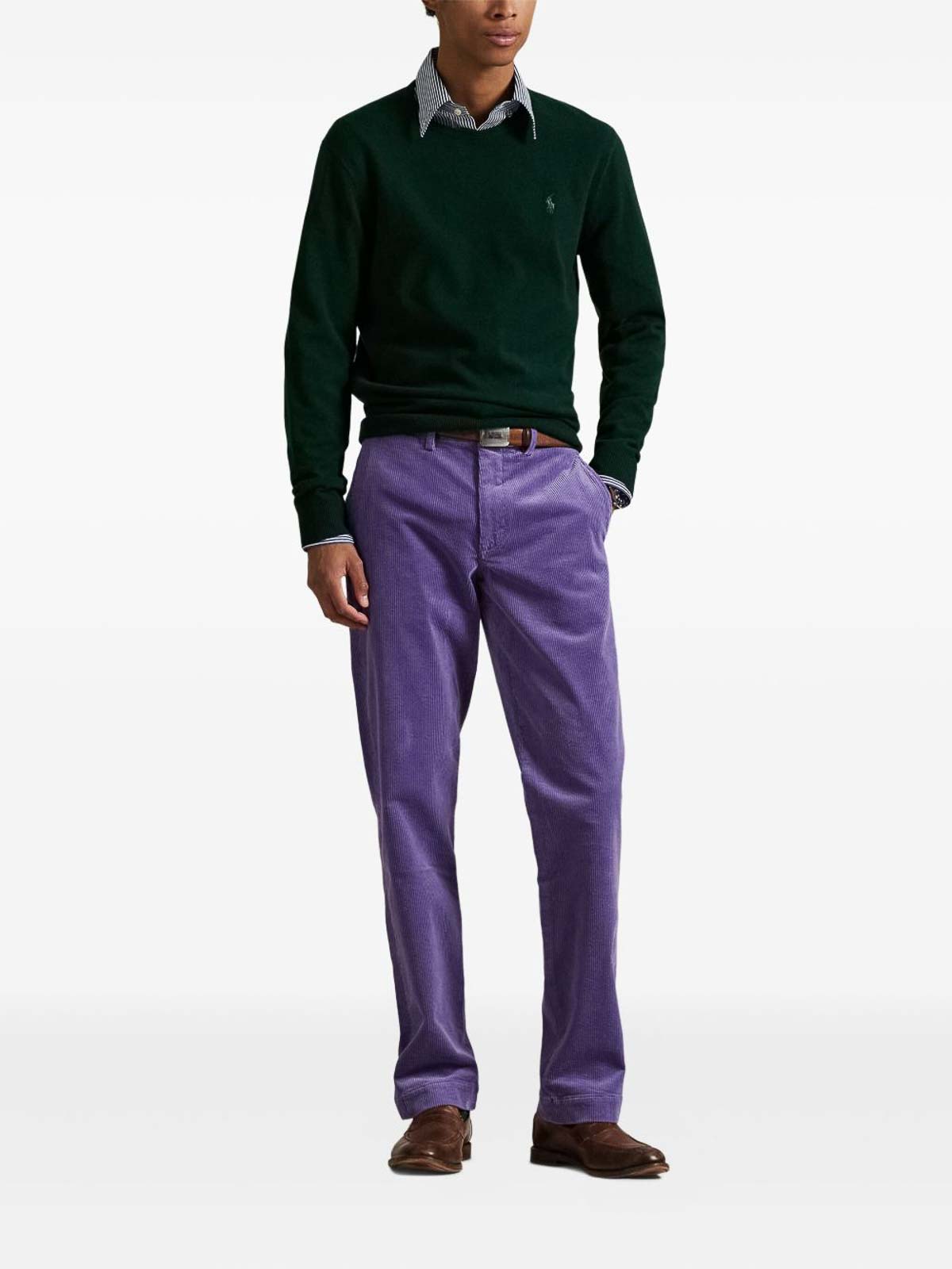 Polo Ralph Lauren Classic Crewneck Sweater In Deep Green In Green