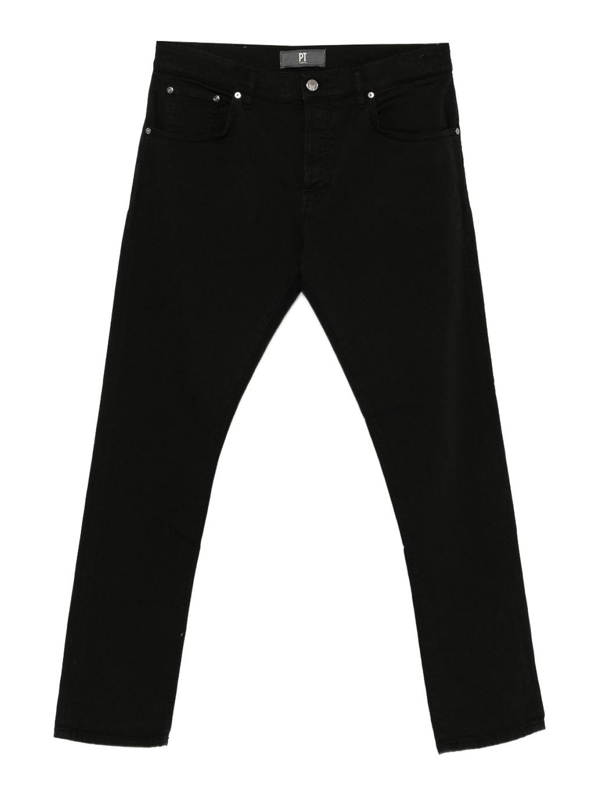 Pt Torino Slim Fit Stretch Cotton Jeans In Black