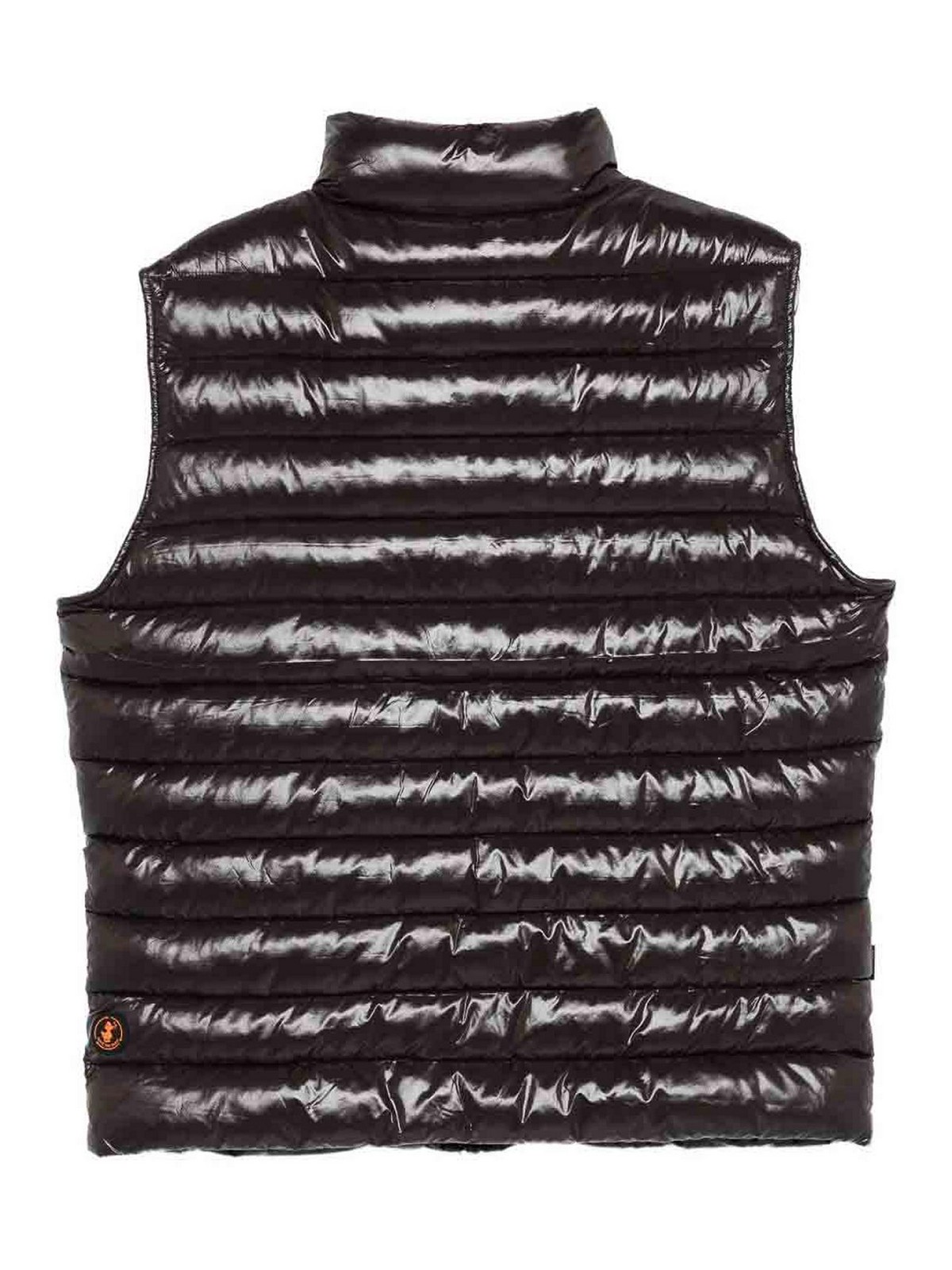 Save The Duck Lightweight Sleeveless Puffer Vest With Glossy Finish In Black