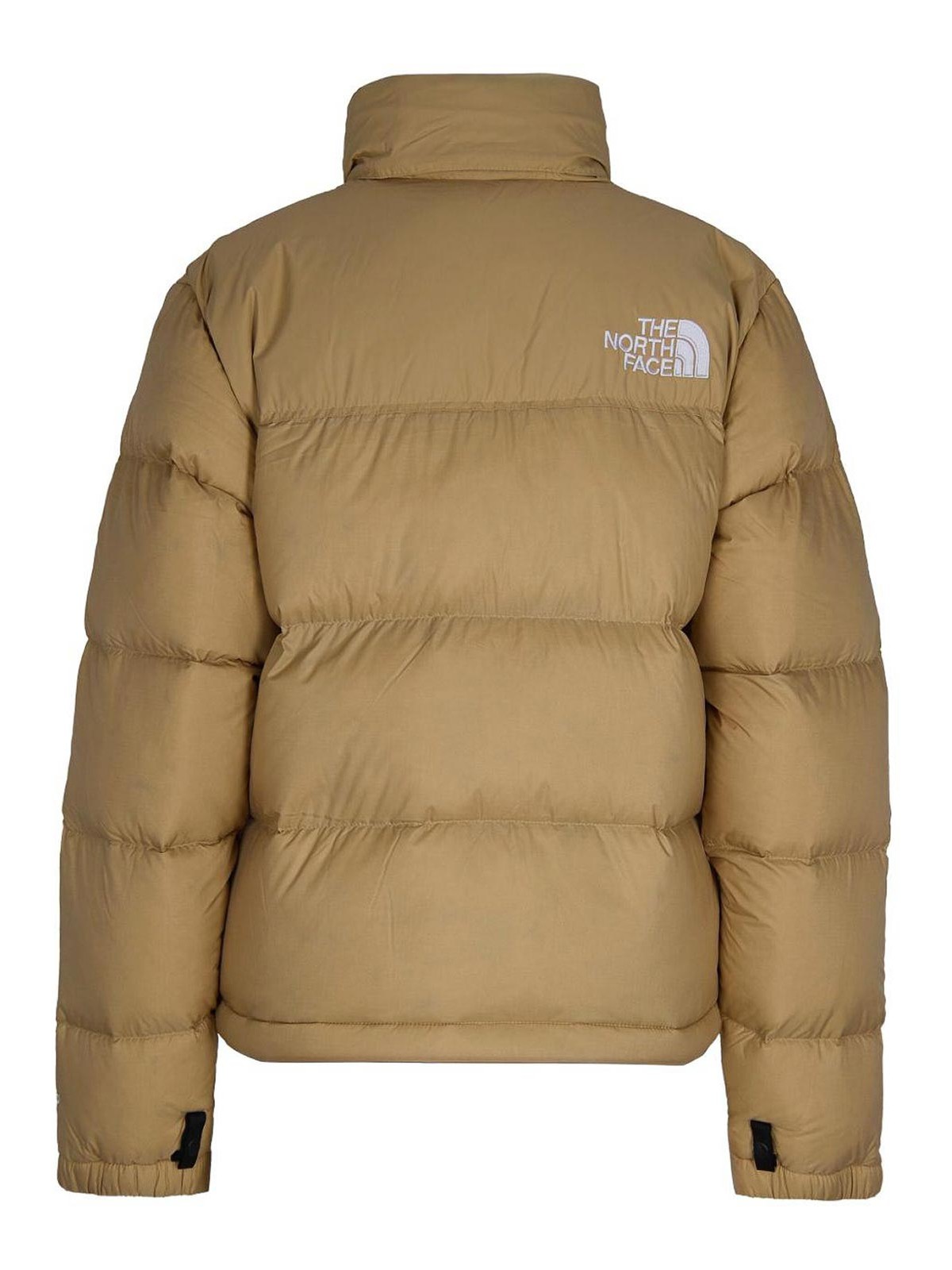 The North Face Slightly Cropped Puffer Jacket With High Collar In Brown