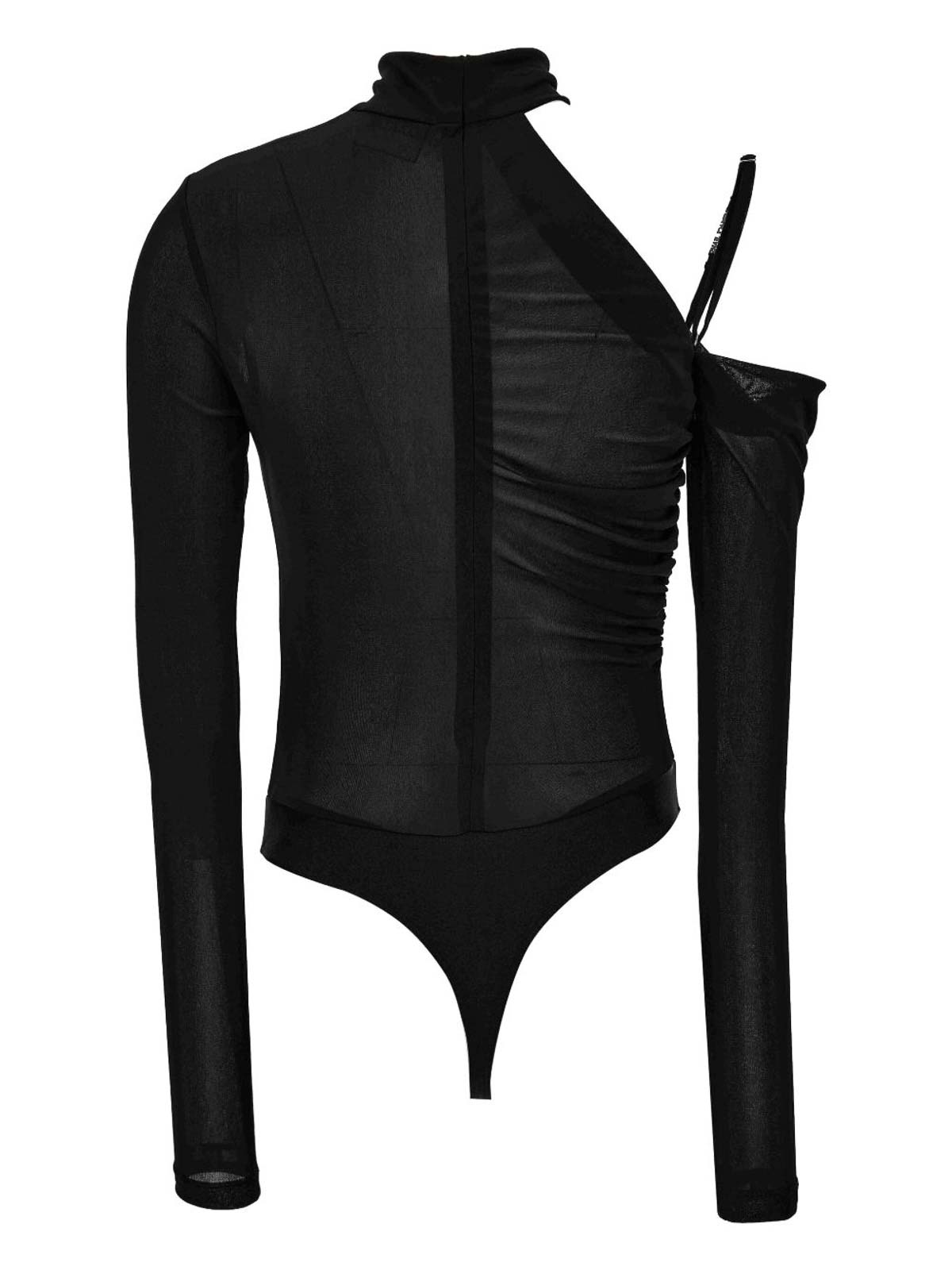 Versace Jeans Turtleneck Bodysuit In Black