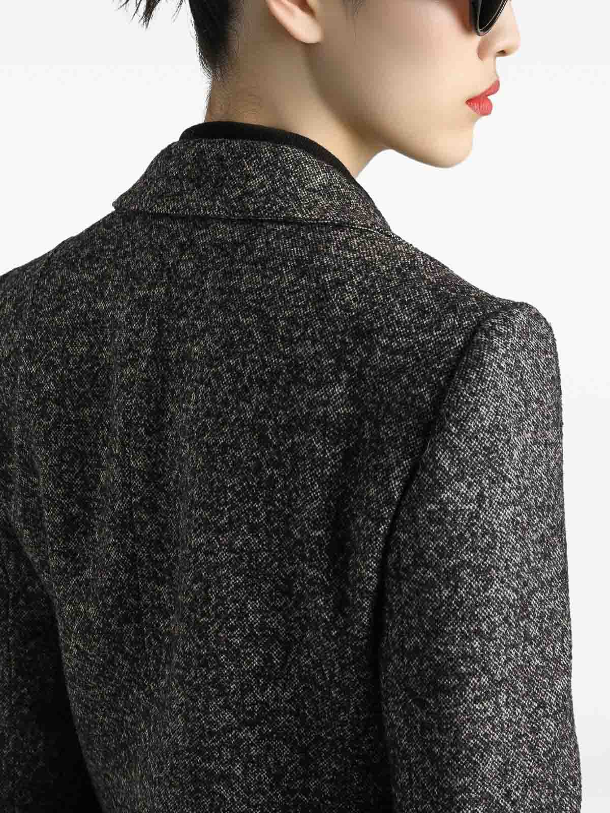Dolce & Gabbana Women Wool Single-breasted Jacket In Gray