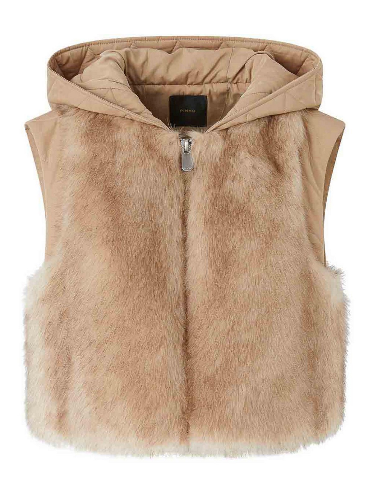 Pinko Cropped Vest In Sand