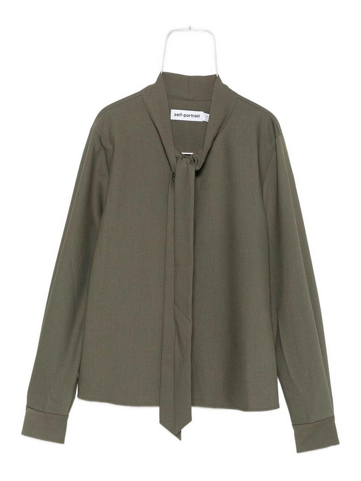 Self-portrait Blouse In Green