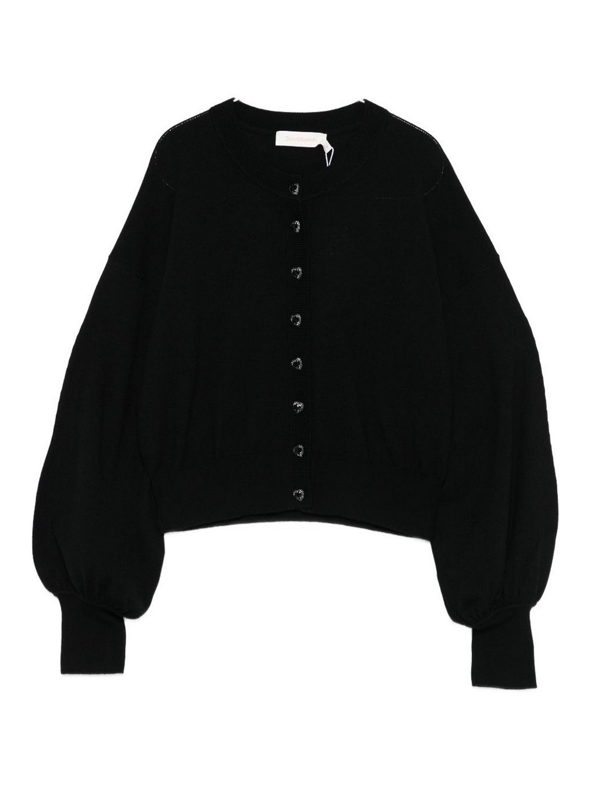 Zimmermann Wool Cardigan In Black