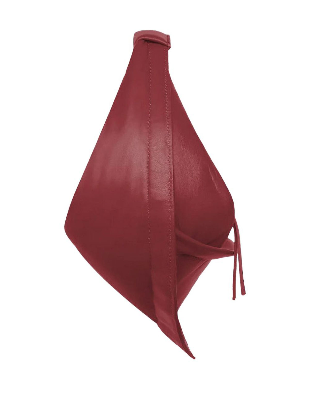 Federico Cina Calfskin Handbag With Triangular Base In Brown