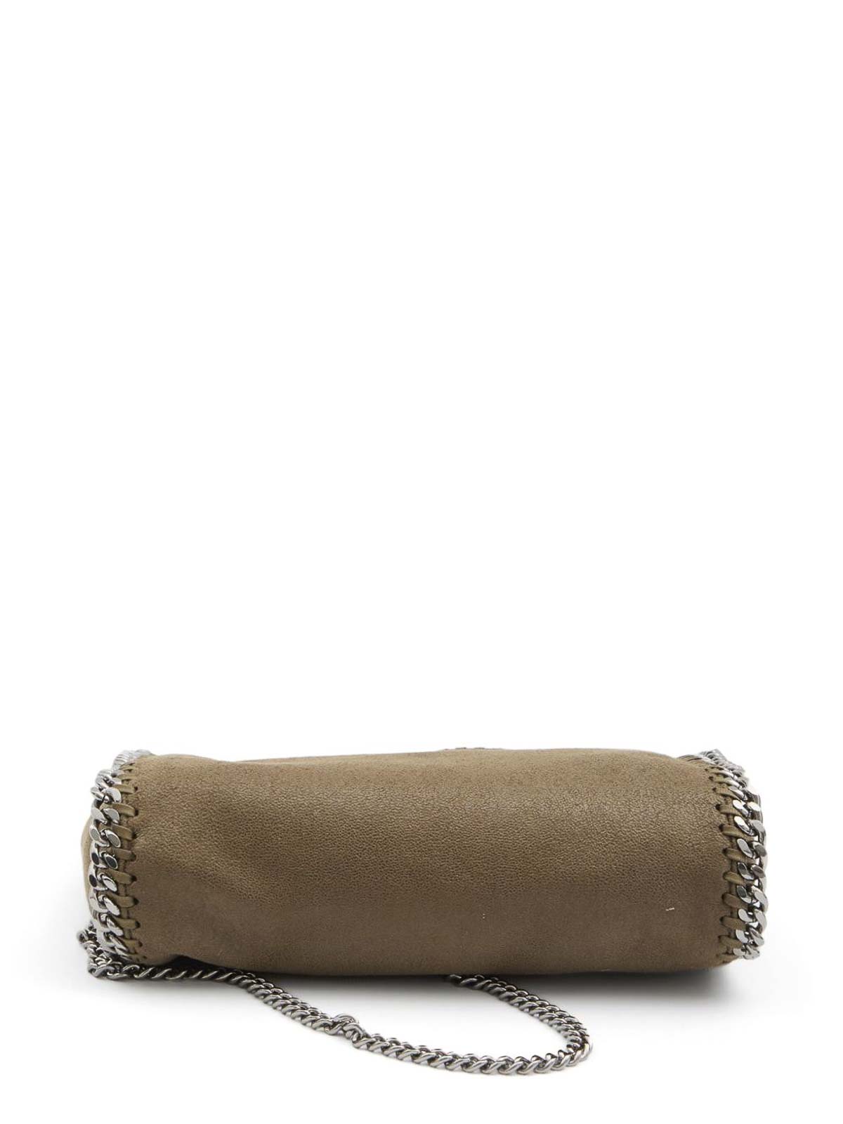 Stella Mccartney Mini  Tote Bag With Chain Trim In Green