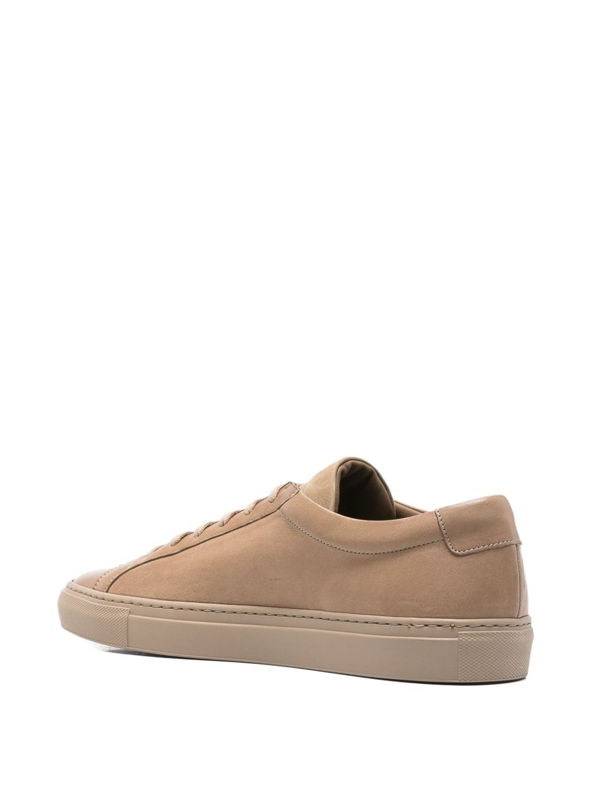 Common Projects Beige Lace Up Sneakers In Nude