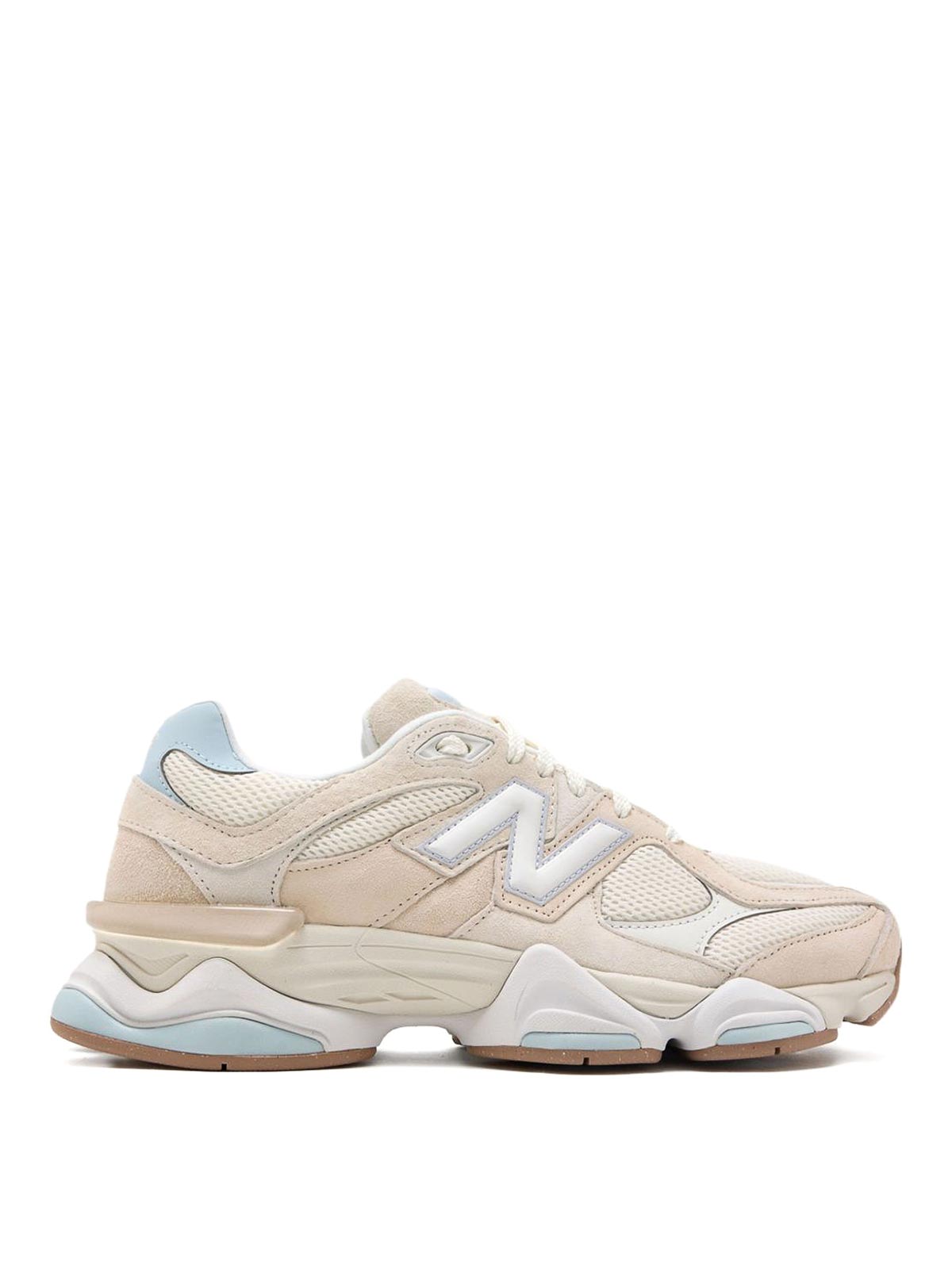 New Balance Womens Bisque 9060 Suede And Mesh Trainers In Multi