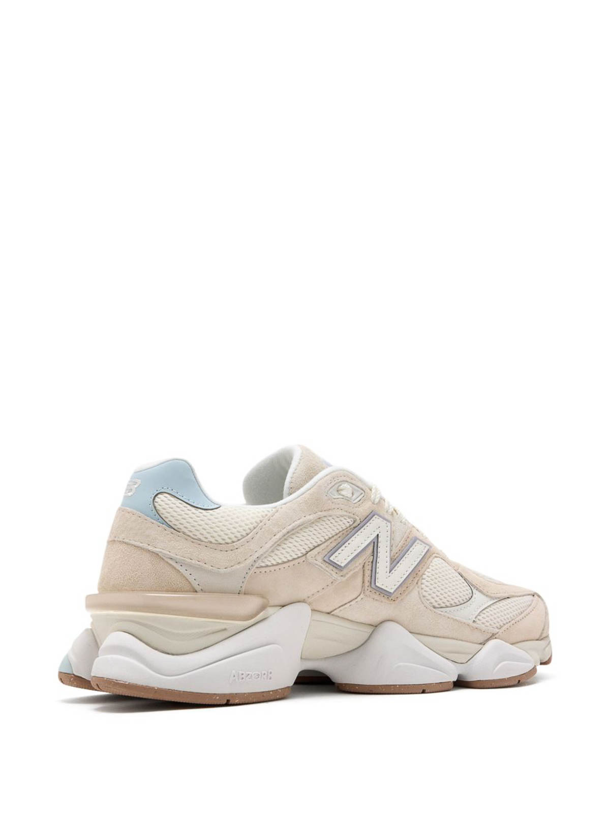 New Balance Womens Bisque 9060 Suede And Mesh Trainers In Multi