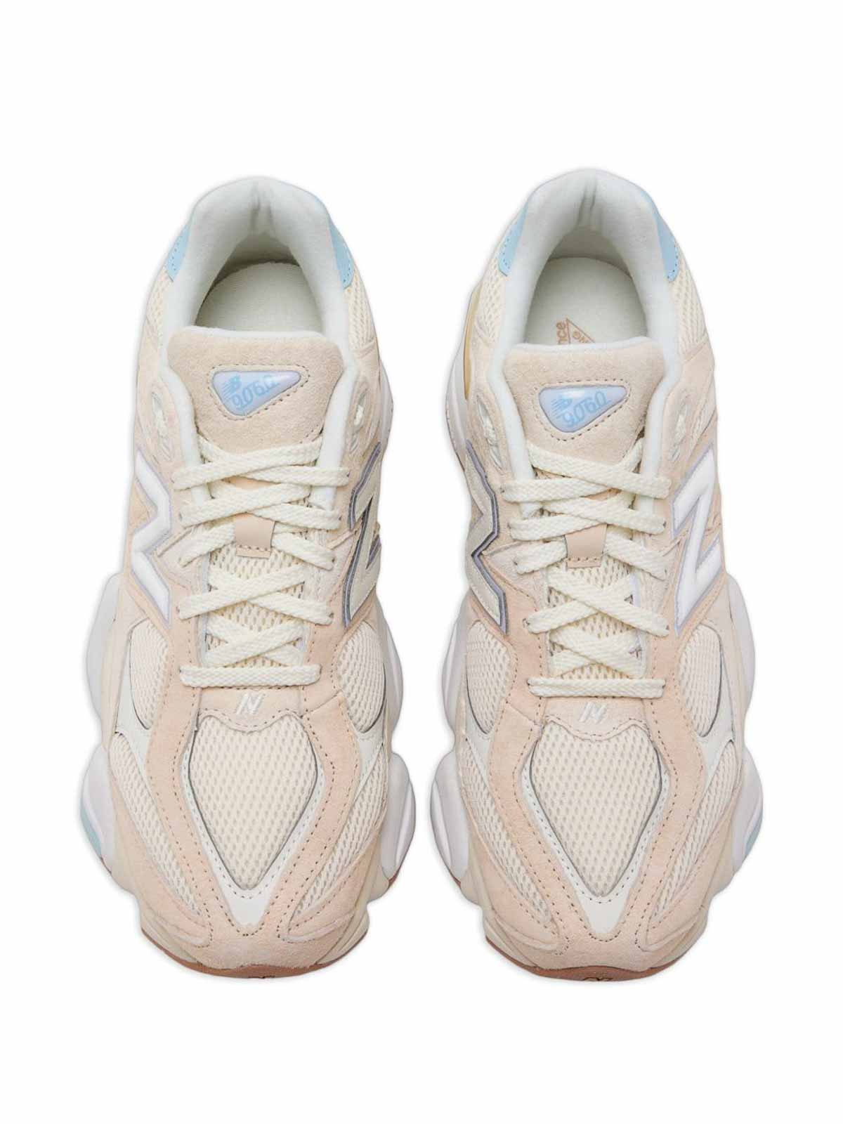 New Balance Womens Bisque 9060 Suede And Mesh Trainers In Multi