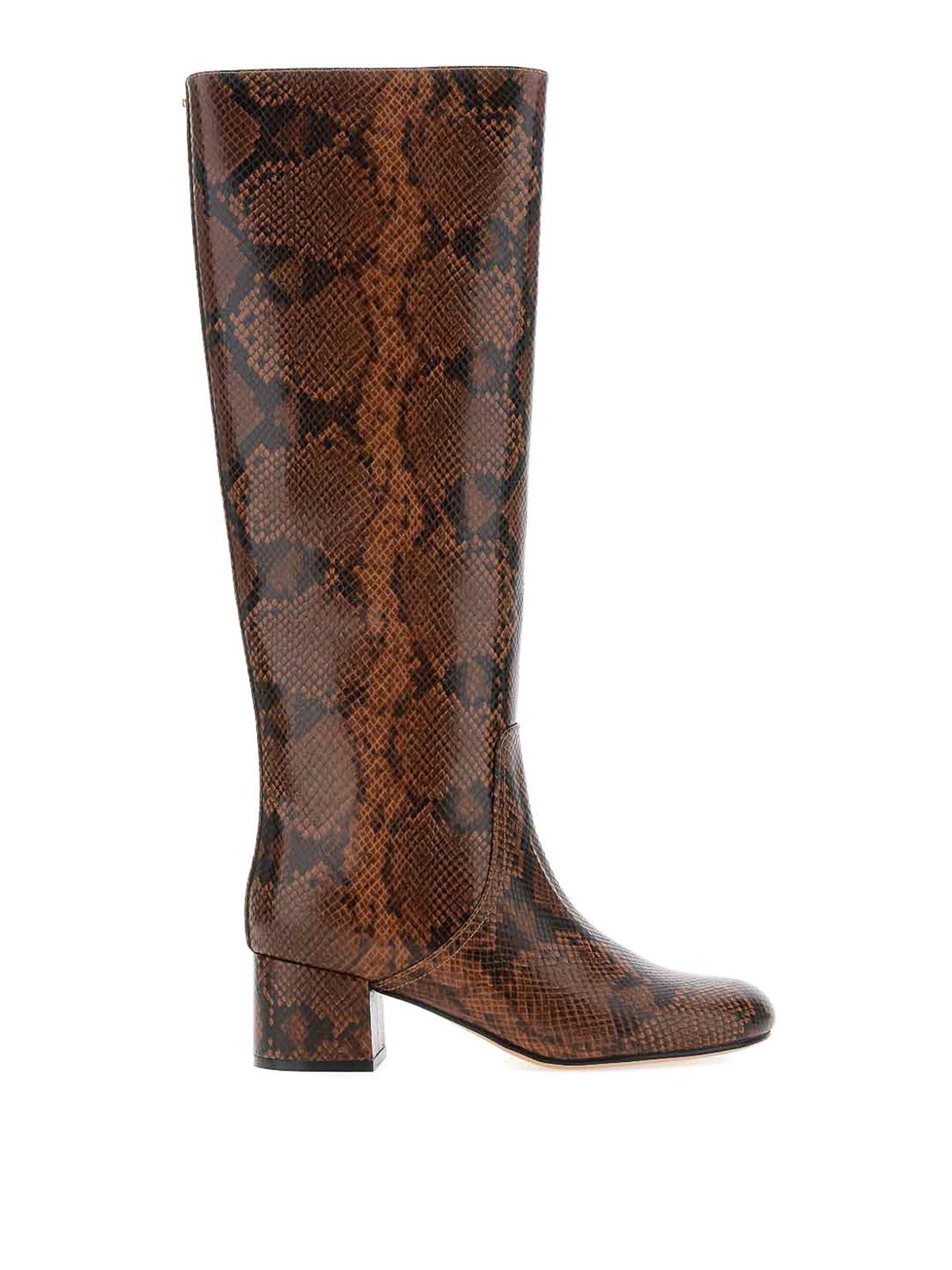 Twinset 50mm Snake-print Block-heel Boots In Multi