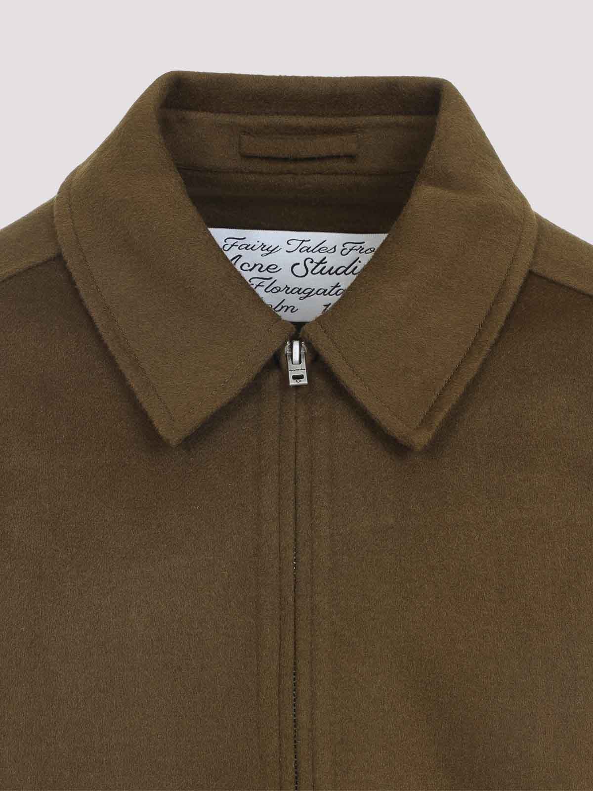 Acne Studios Wool-and-cashmere-blend Jacket In Green