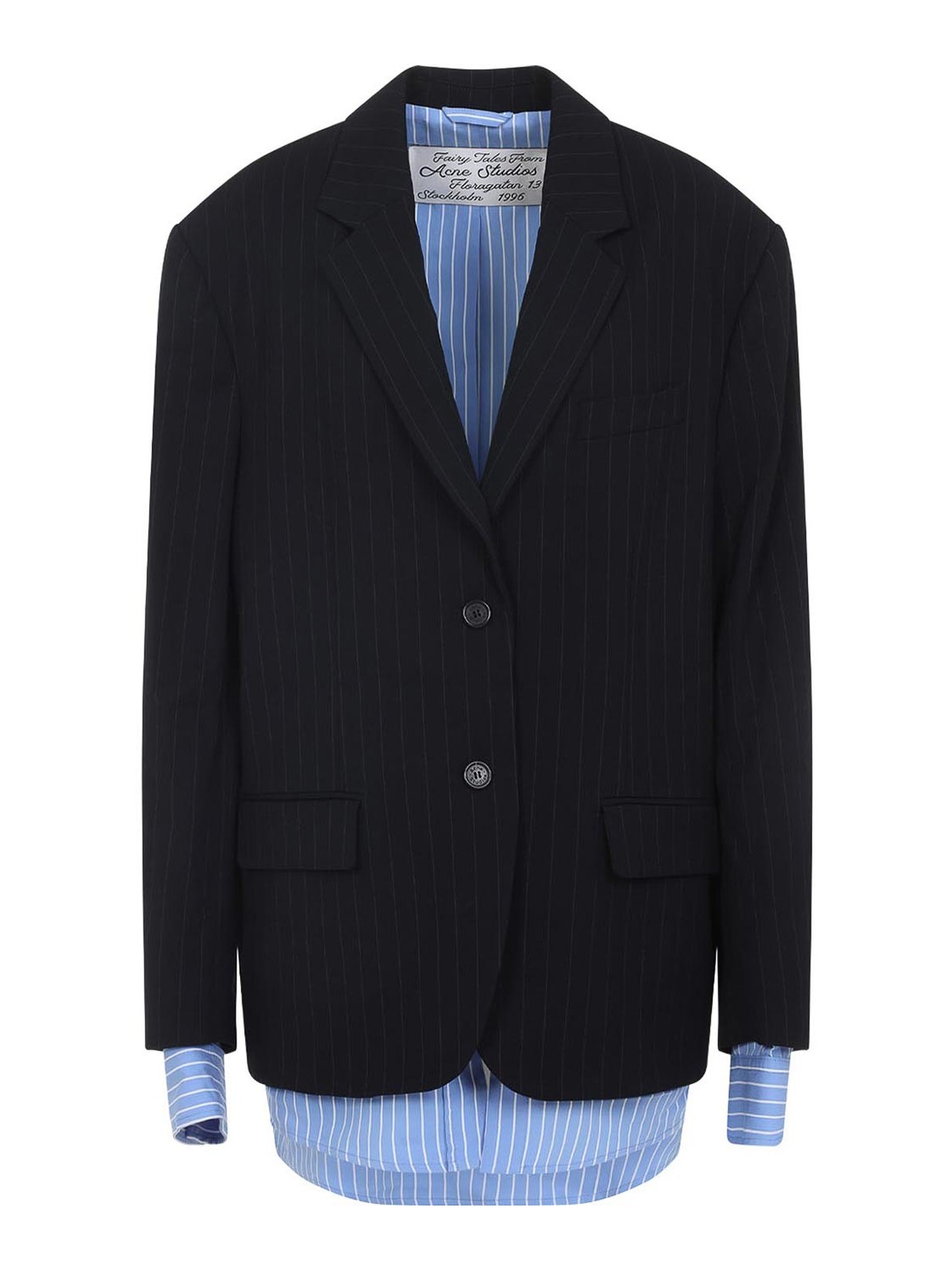 Acne Studios Viscose Blazer In Blue