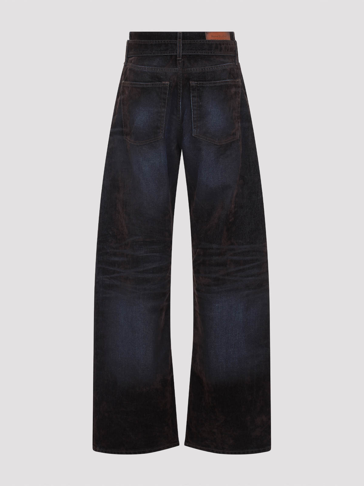 Acne Studios Trousers With Wide Leg And Belt Loops In Blue