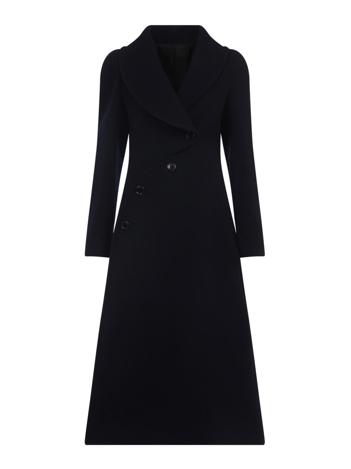 Alaïa Curved Coat In Blue