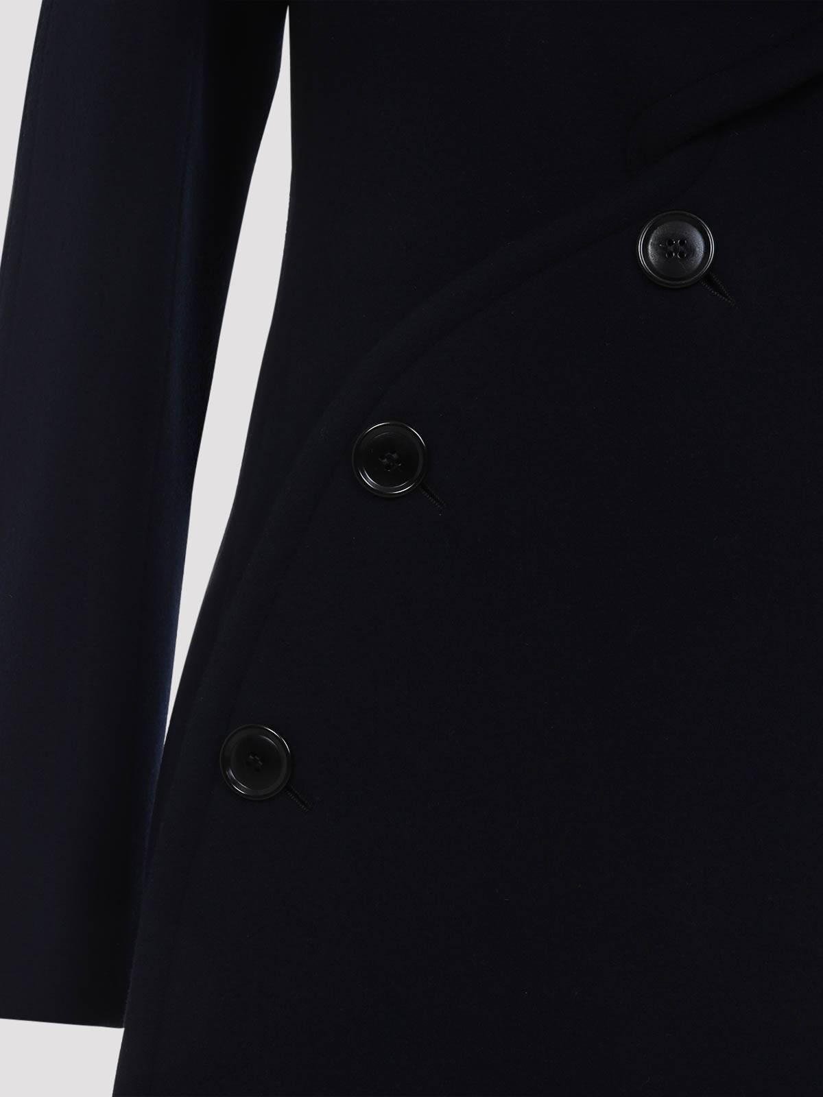 Alaïa Curved Coat In Blue