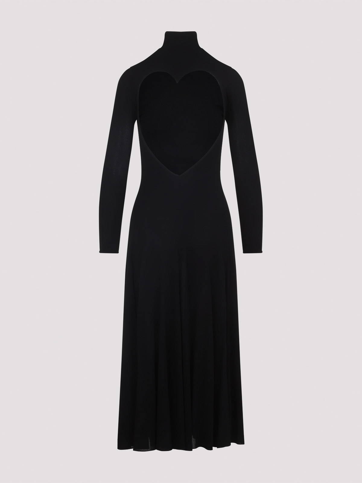 Alaïa Heart Midi Dress In Black