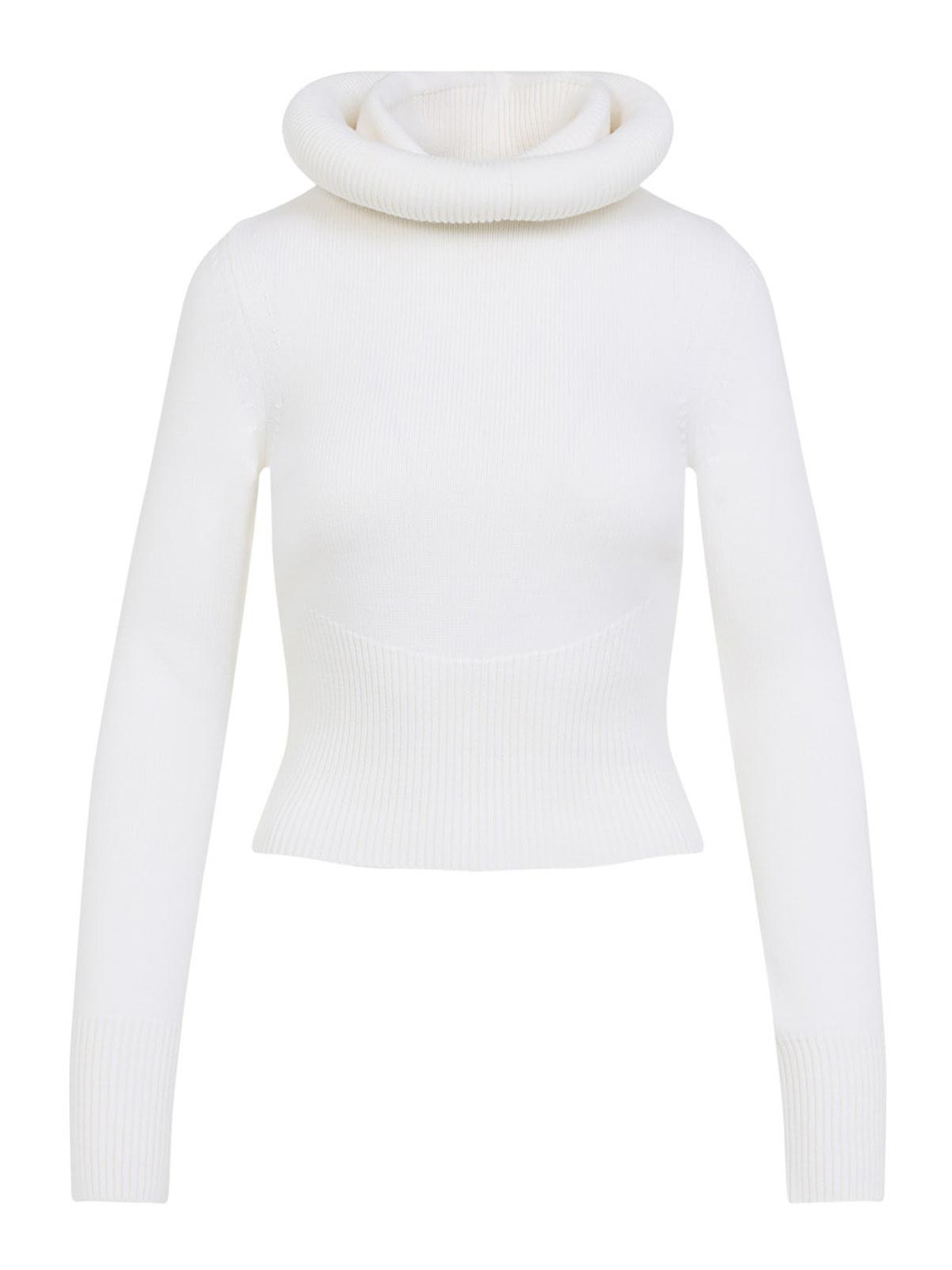 Alaïa Hooded Pullover In White