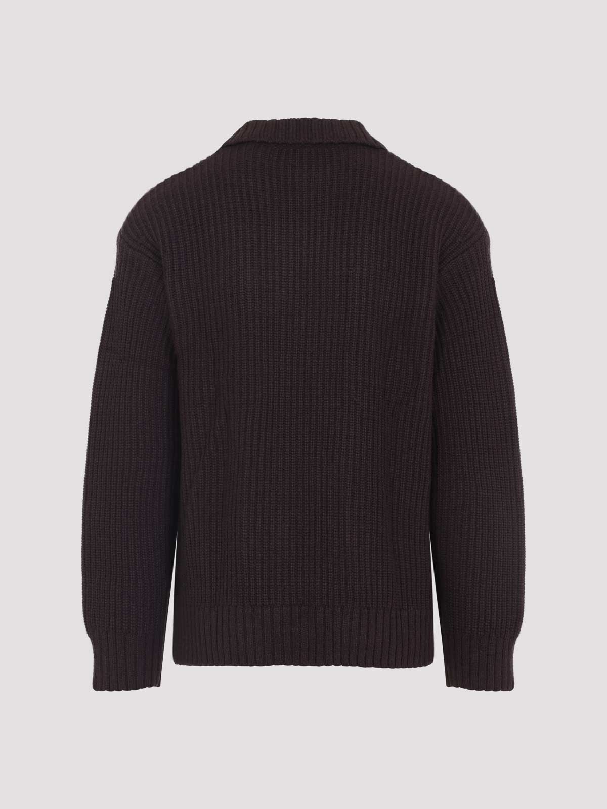 Carhartt Ip Mens Chore Logo-patch Knitted Wool-blend Cardigan Palisander In Black