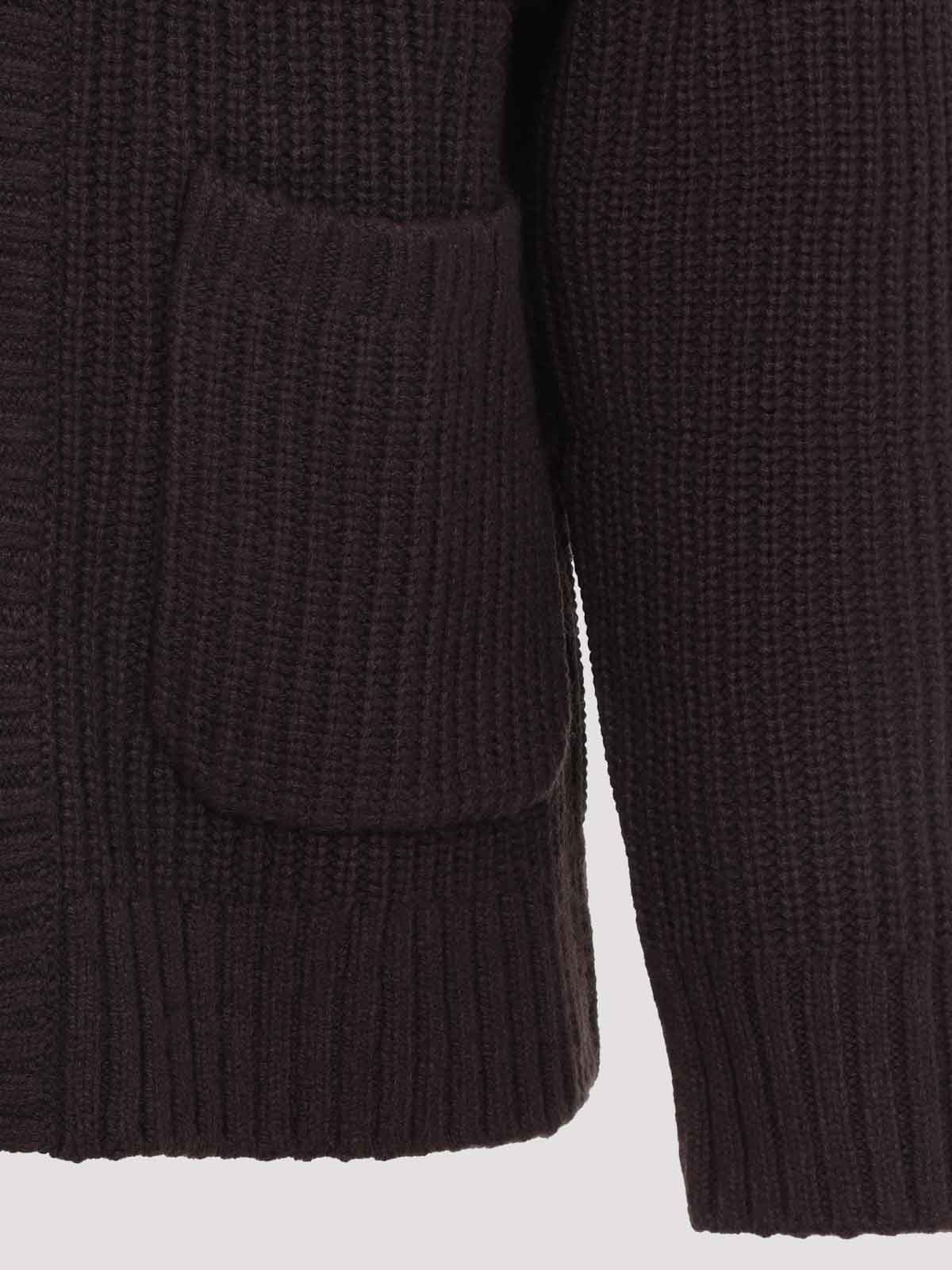 Carhartt Ip Mens Chore Logo-patch Knitted Wool-blend Cardigan Palisander In Black