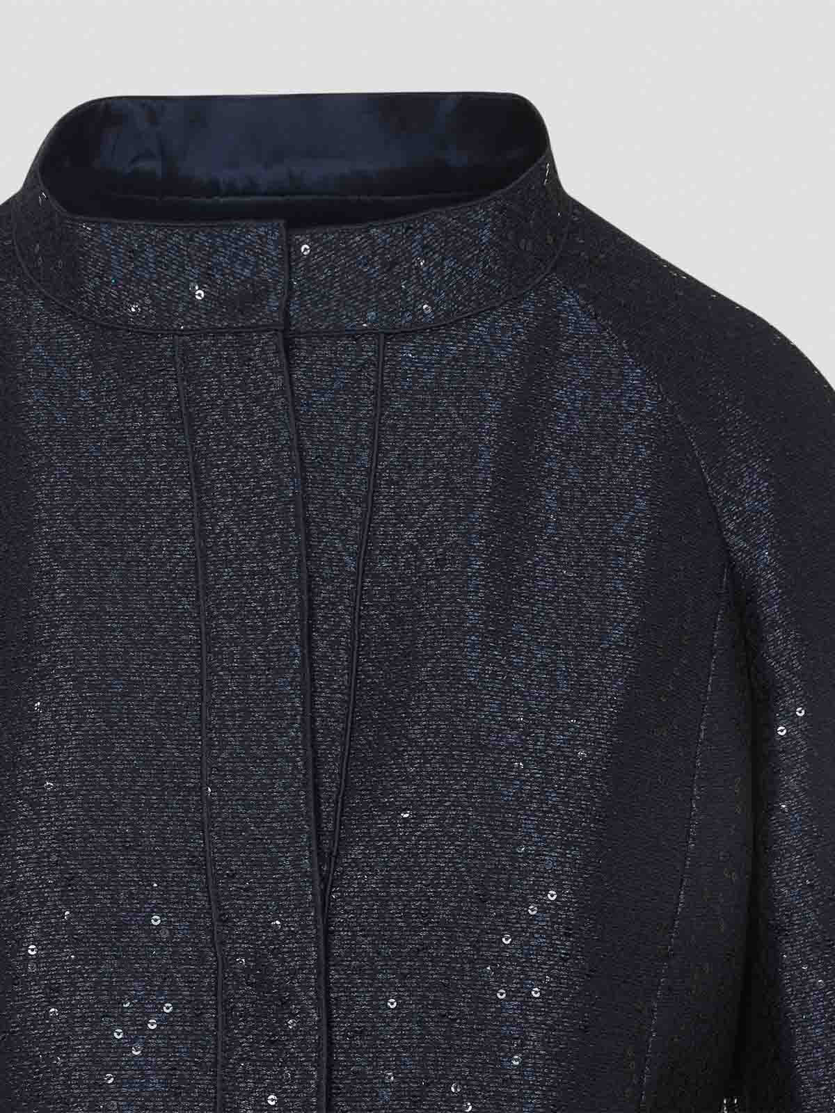 Giorgio Armani Tailored Jacket Sequin Embellishments In Blue