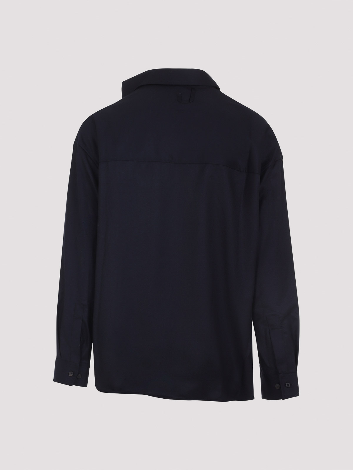 Jacquemus Long Sleeve Checkered Shirt Chest Pocket In Blue