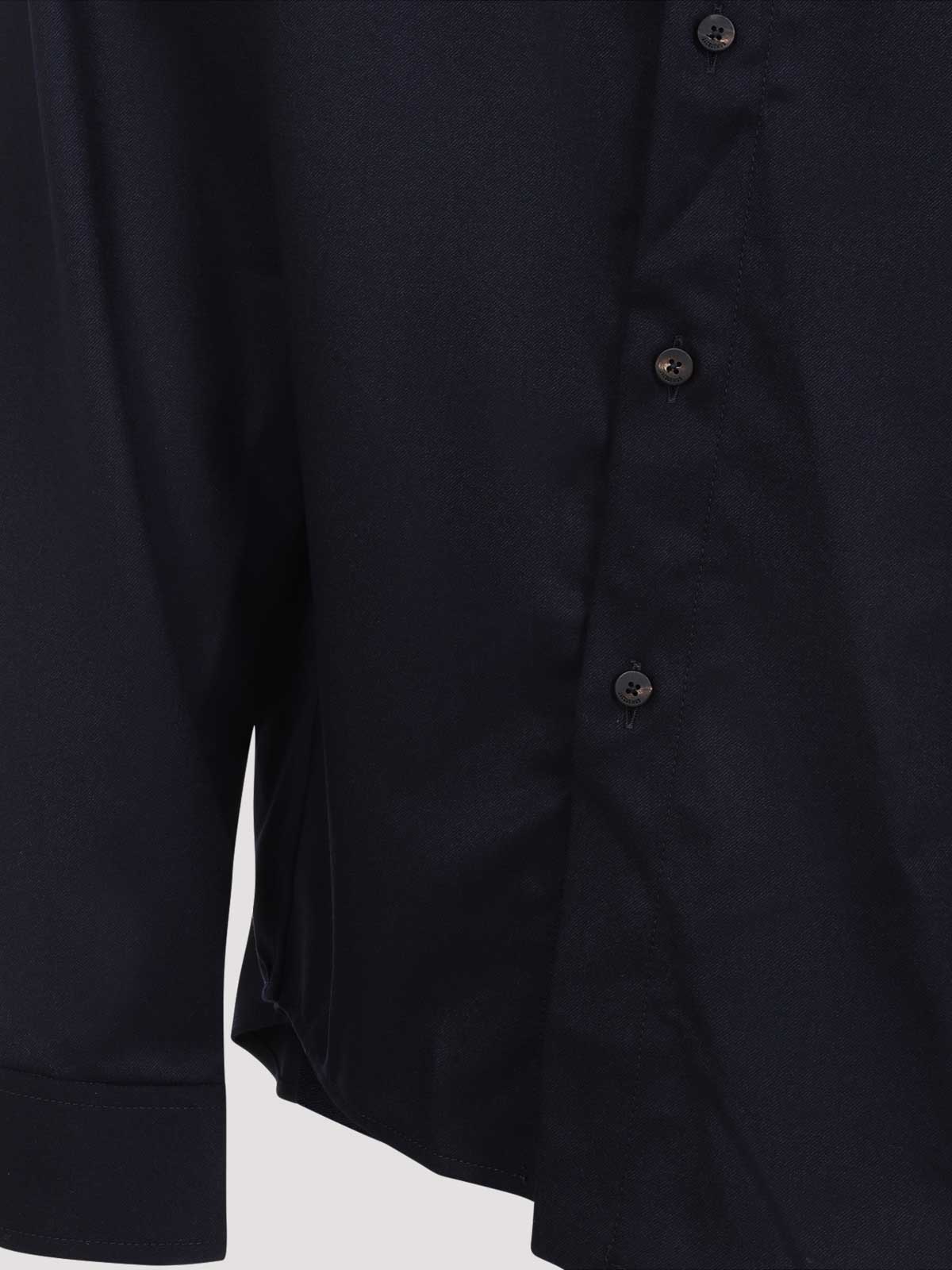 Jacquemus Long Sleeve Checkered Shirt Chest Pocket In Blue