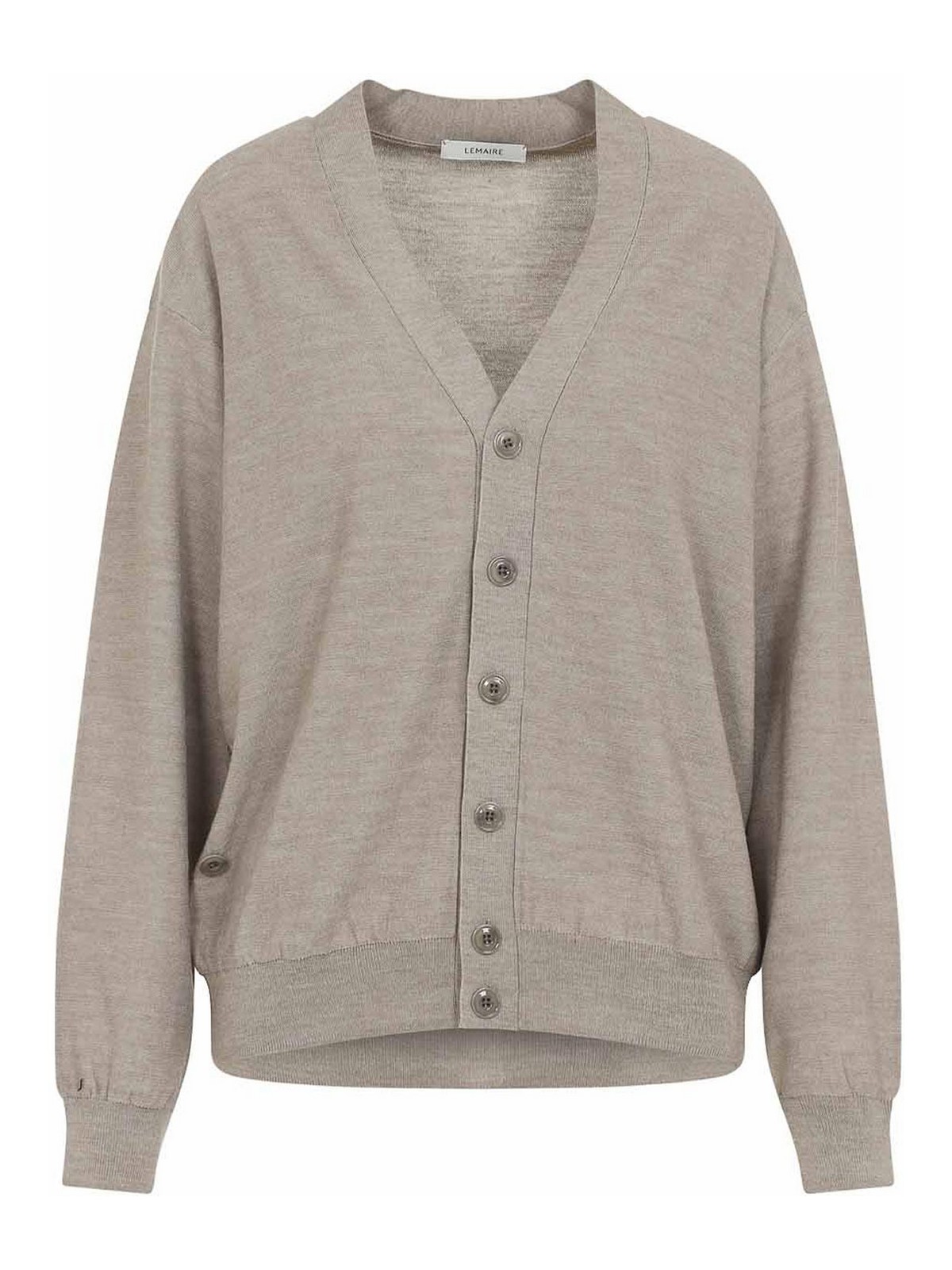 Lemaire Twisted Wool-blend Cardigan In Gray