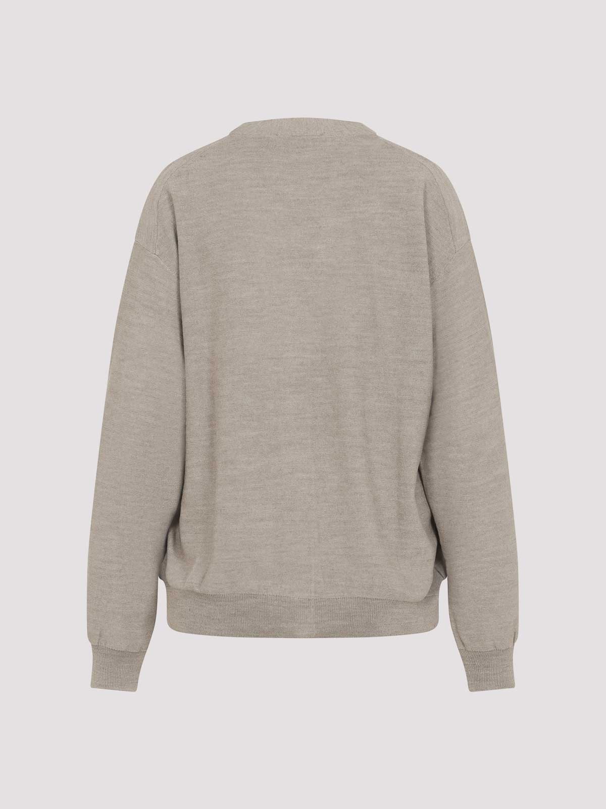Lemaire Twisted Wool-blend Cardigan In Gray