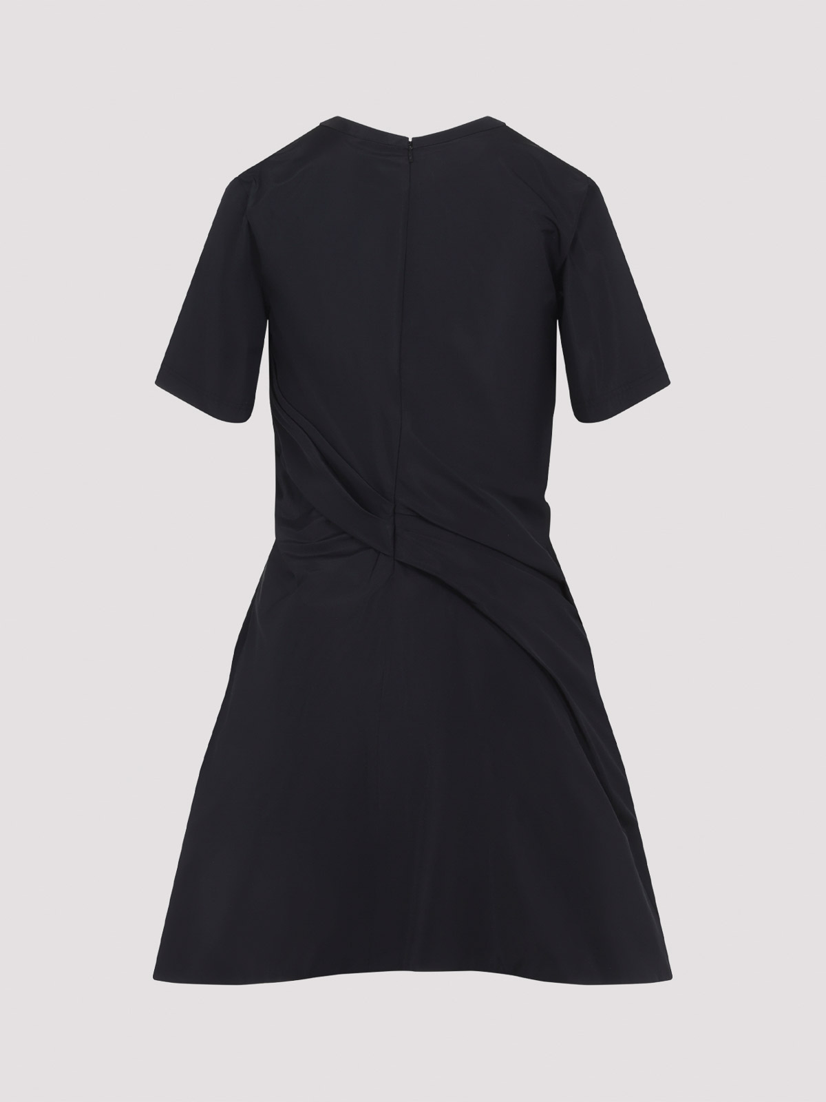 Loewe Draped Asymmetric Dress Short Sleeves In Blue