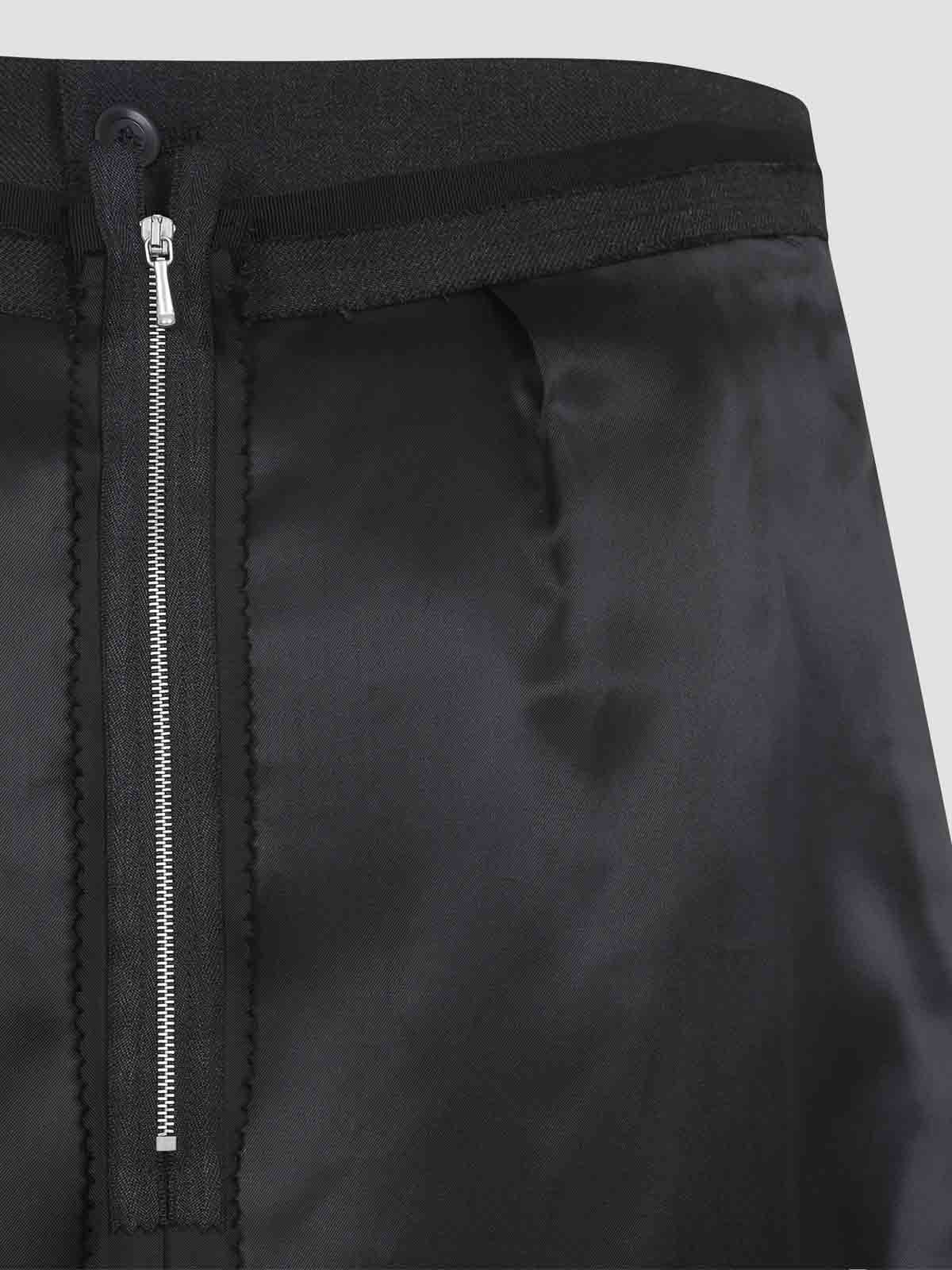 Maison Margiela Straight Midi Skirt With High Waist In Black