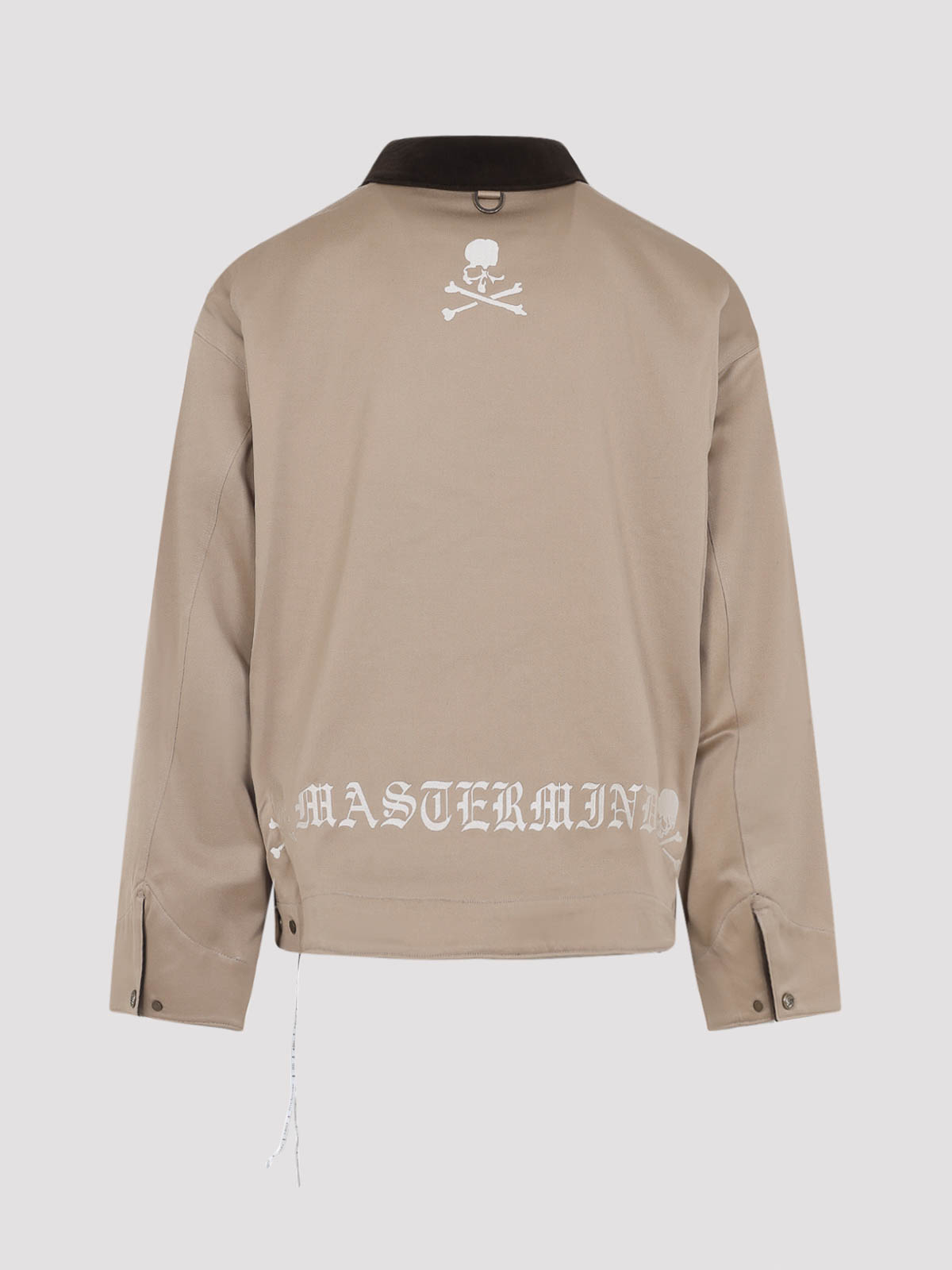 Mastermind Japan Tailored Cotton Jacket With Contrasting Collar And Graphic Detail In Brown