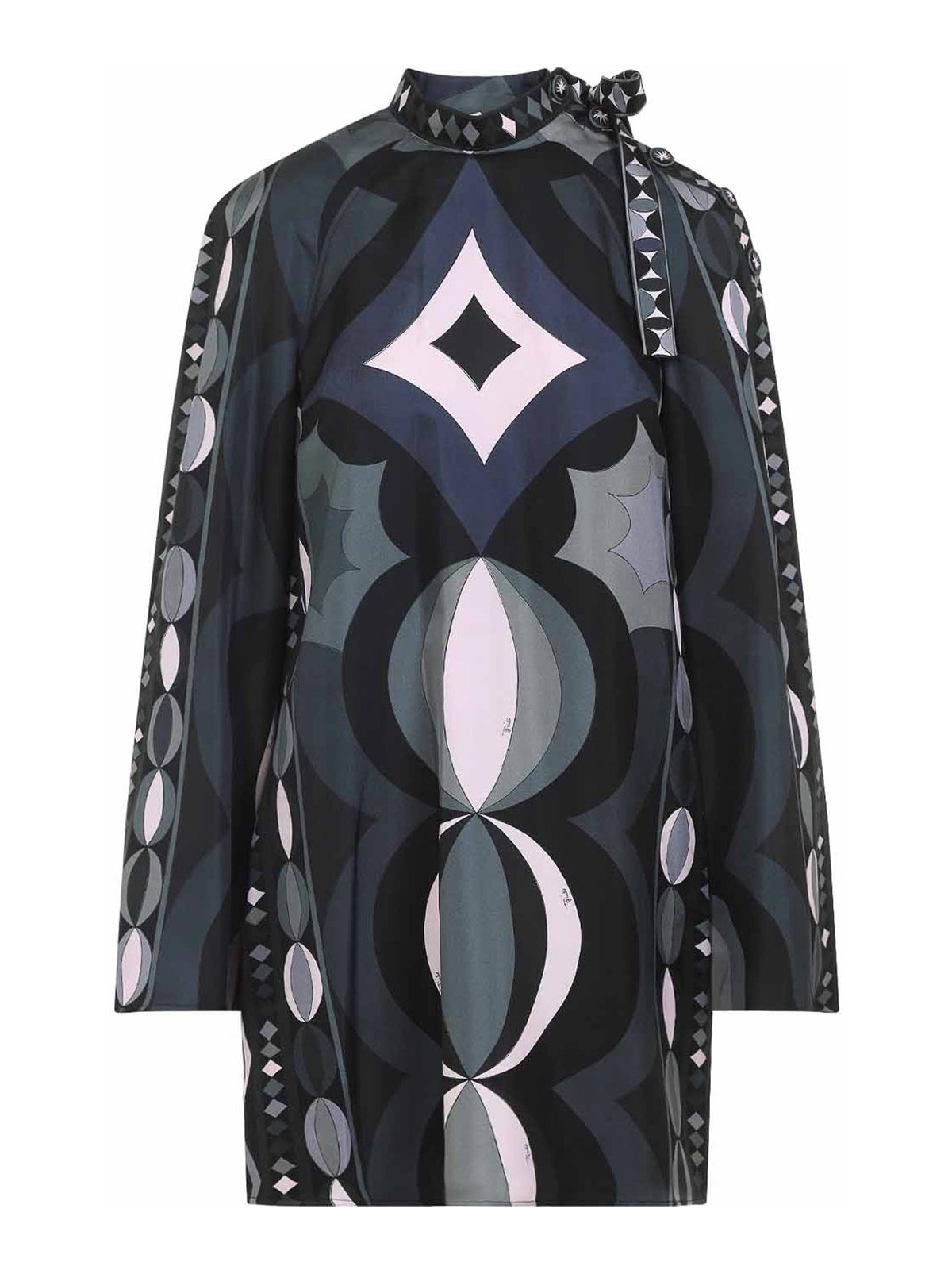 Pucci Silk Mini Dress In Black