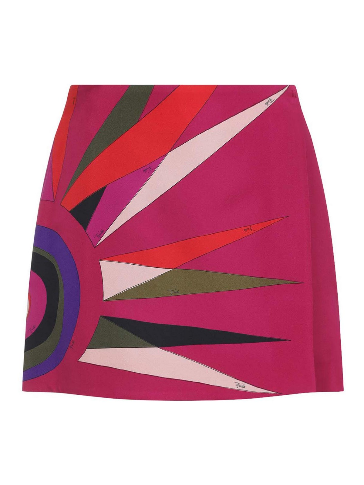 Pucci Mini Skirt Acetate In Multi