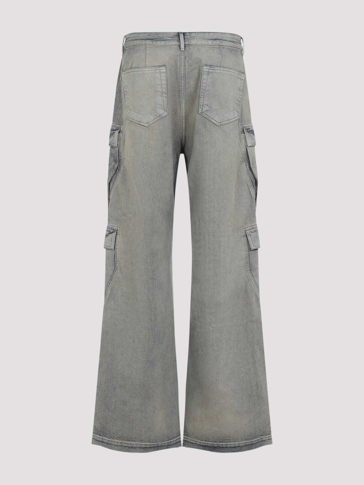 Rick Owens Drkshdw Double Cargo Jeans In Gray