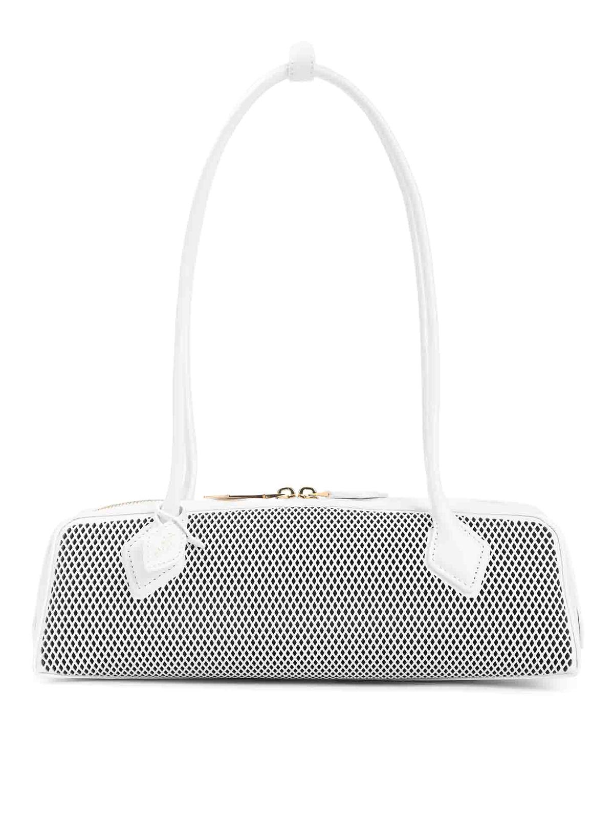 Alaïa Teckel Medium Shoulder Bag In White